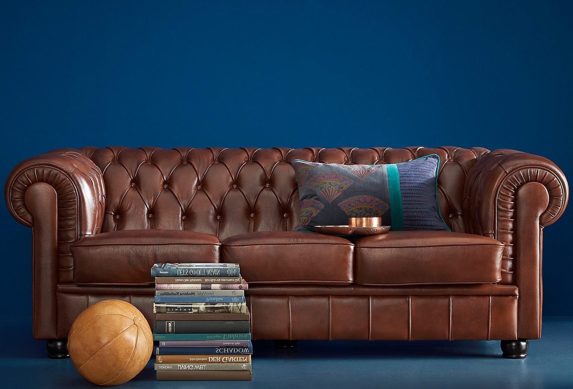 Max Winzer® Chesterfield-Sofa »Kent edel und bequem, tolle Detailverarbeitung, komfortable Armlehnen«, 3-Sitzer mit aufwendiger Knopfheftung, Breite 205 cm