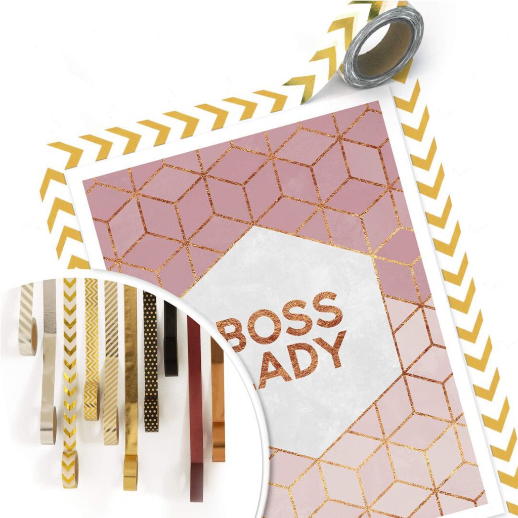 Wall-Art Poster »Boss Lady geometrische Deko«, Personen, (1 St.)