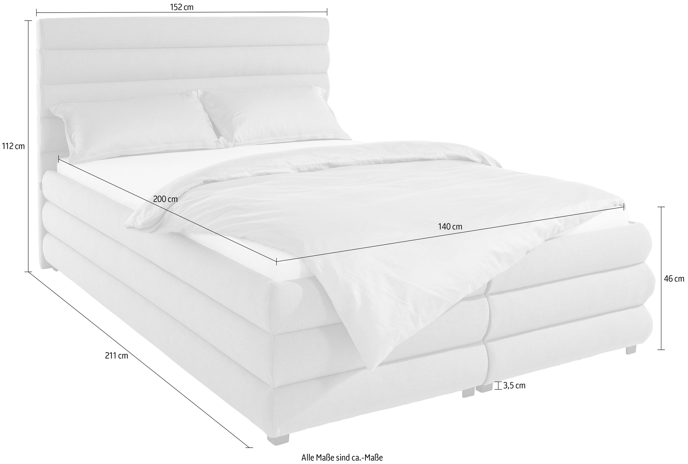 LeGer Home by Lena Gercke Polsterbett »Maylis« wahlweise mit und ohne Matratze und Lattenrost, auch in 200cm Breite