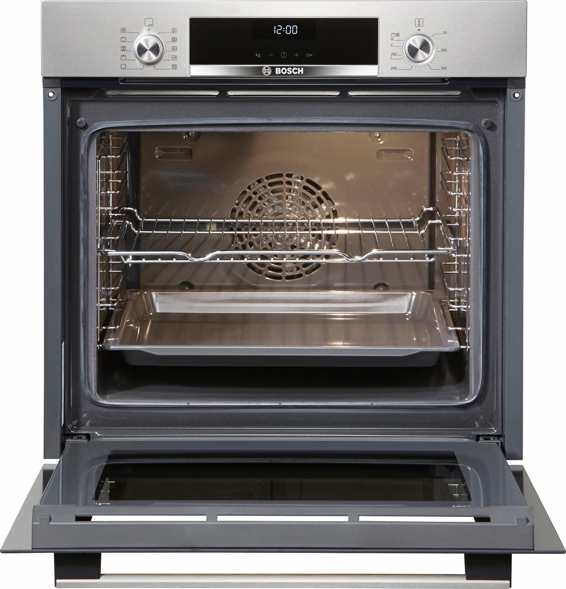 BOSCH Einbaubackofen Serie 6 »HBA537BS0«, mit Teleskopauszug nachrüstbar, ecoClean Direct
