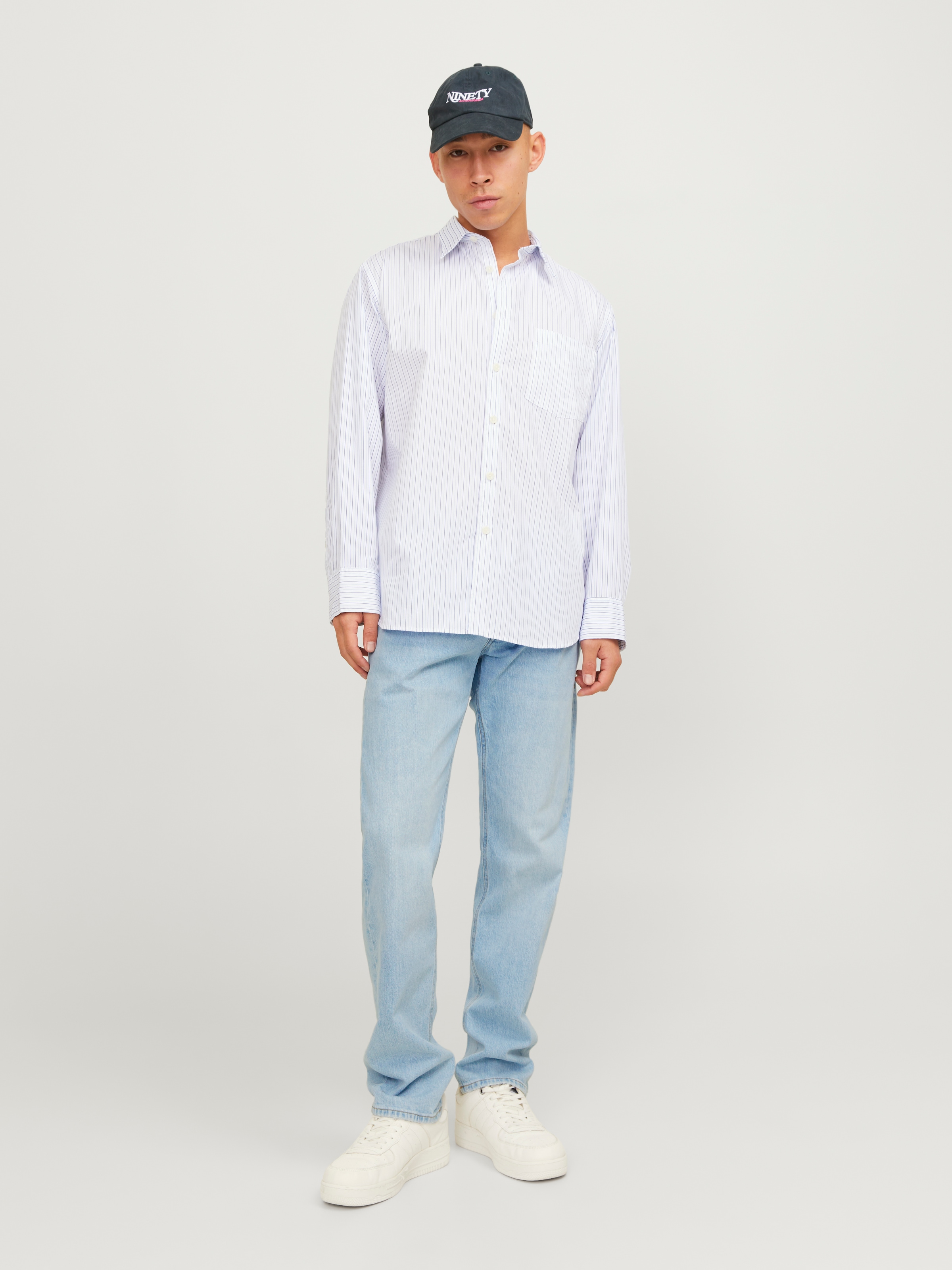 Jack & Jones Tapered-fit-Jeans »JJIMIKE aus elastischem Material und Used-Waschung« Denim/Jeans, modisch, bequem, Baumwollmischung