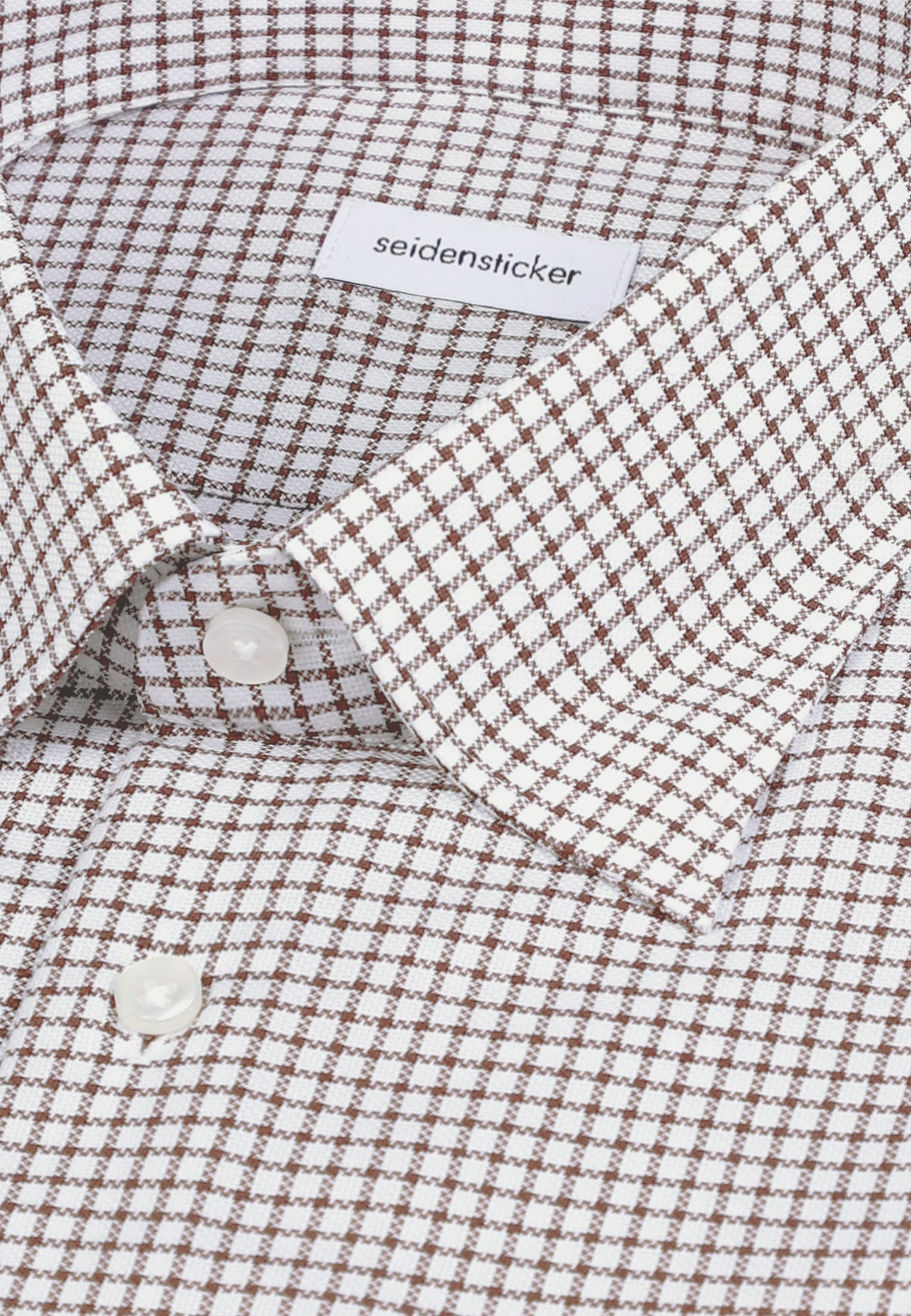 seidensticker Businesshemd »Schwarze Rose« Slim 1/1 Covered-Button-Down-Kragen Karo
