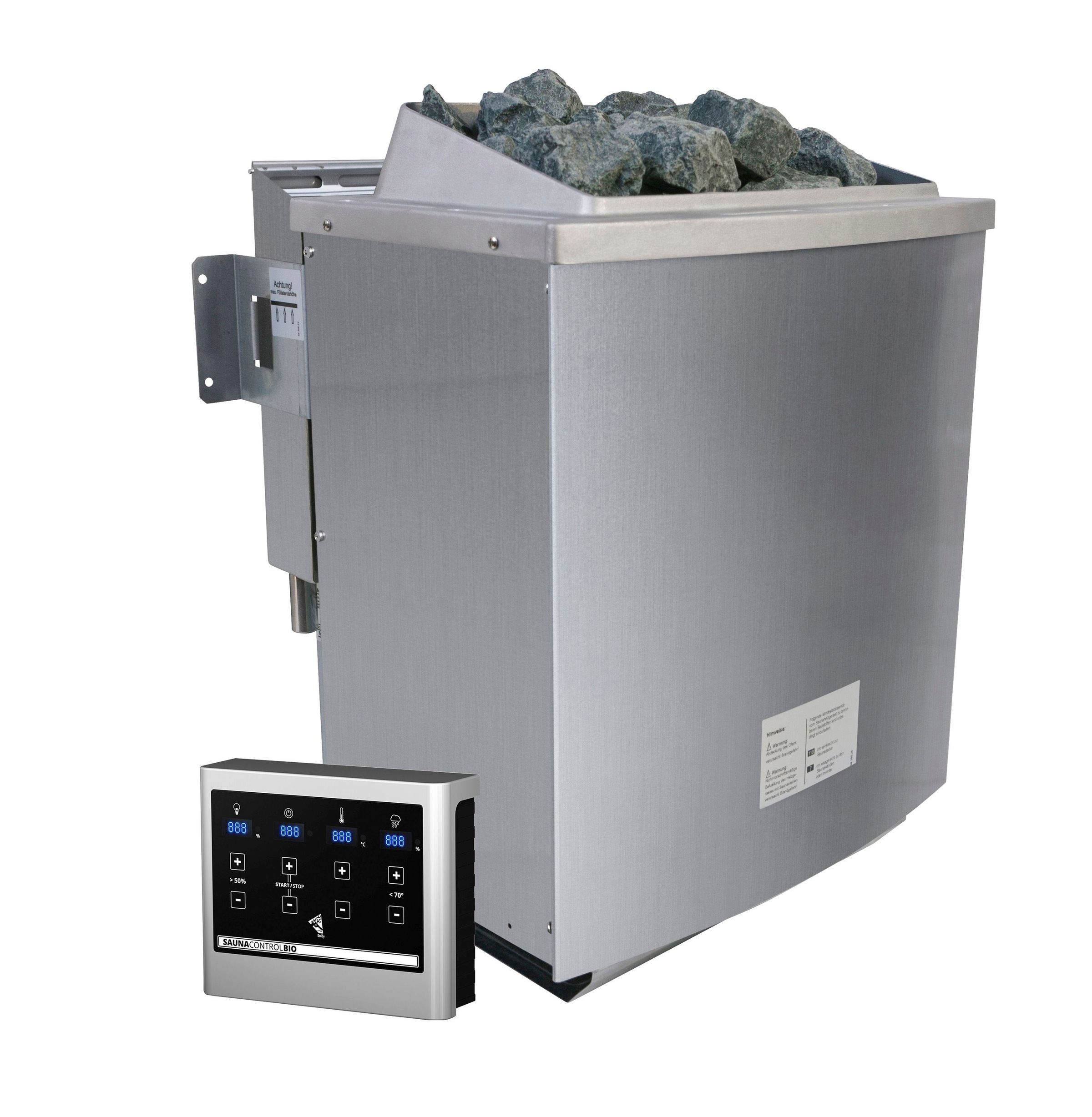 Karibu Sauna »Vada« Set,  Ofen 9 kW Bio externe Strg easy