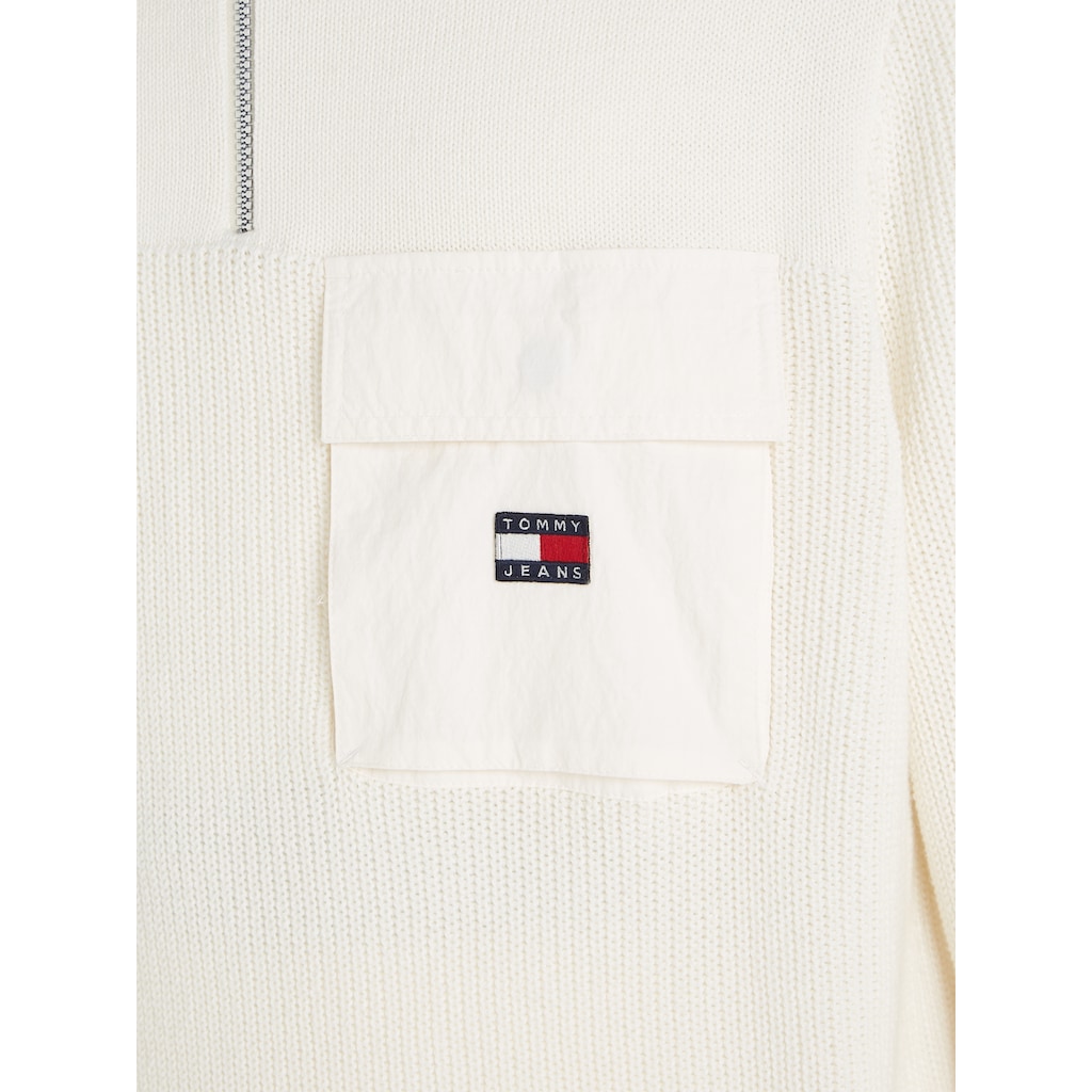 Tommy Jeans Troyer »TJM REG MIX FABRIC TECH SWEATER«