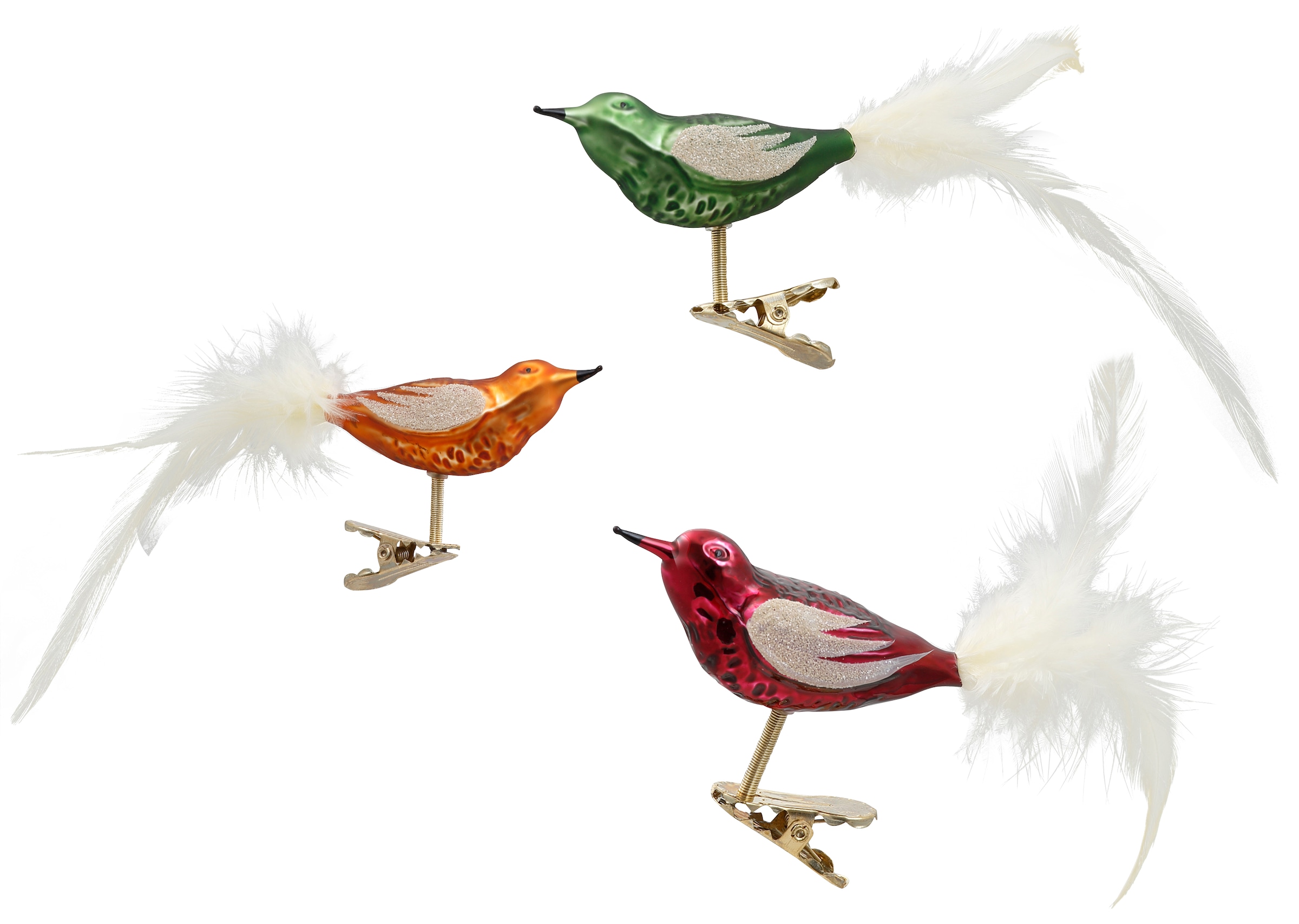 Weihnachtsbaumklammer »Oh du Fröhliche, Weihnachtsdeko, Christbaumschmuck«, (Set, 3...