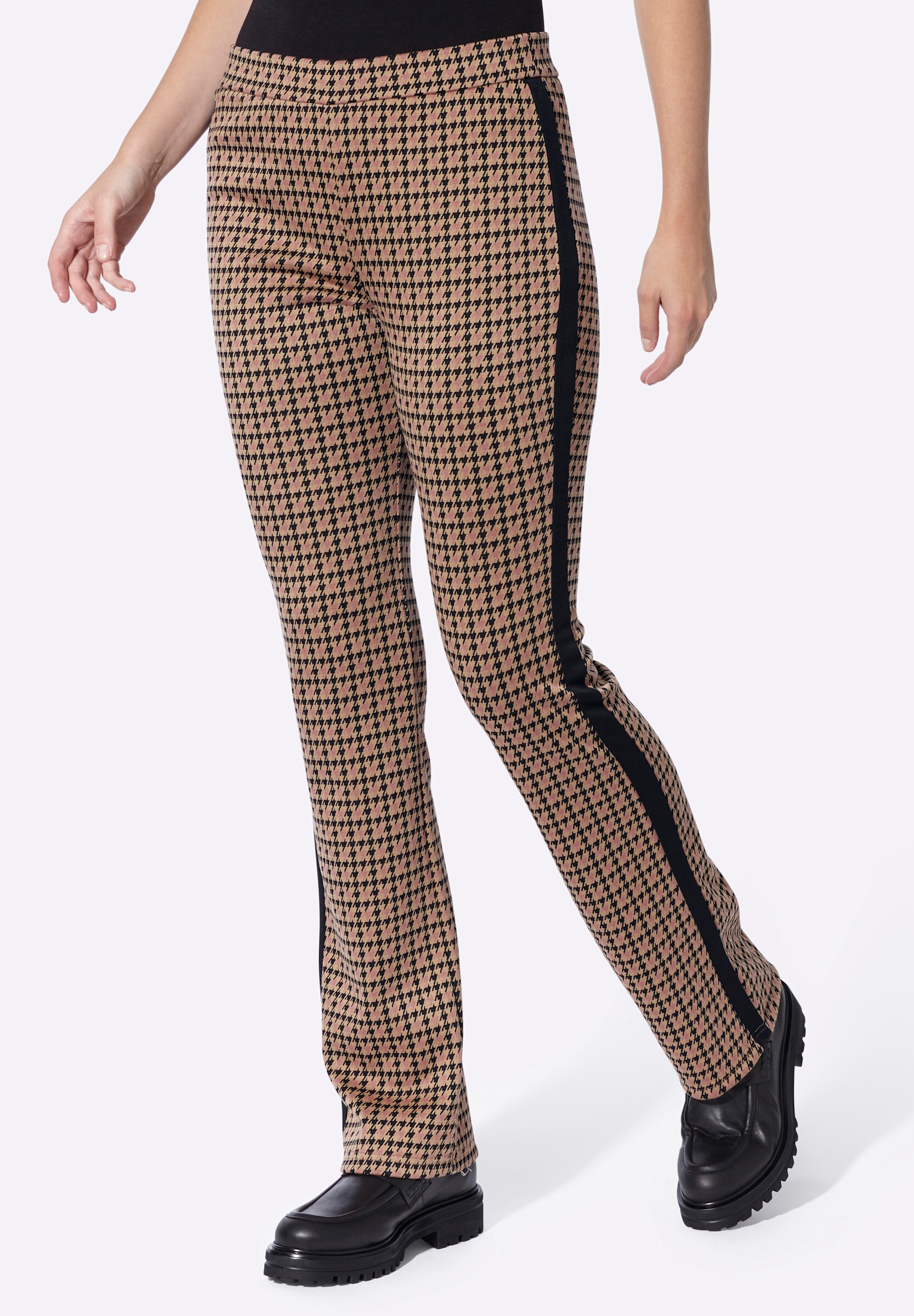 heine Schlupfhose »Jacquard-Hose Schlupfhose mit Kontraststreifen«