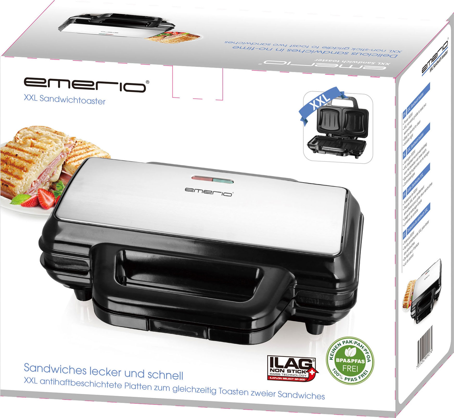 Emerio Sandwichmaker »ST-127527.1«, 900 W