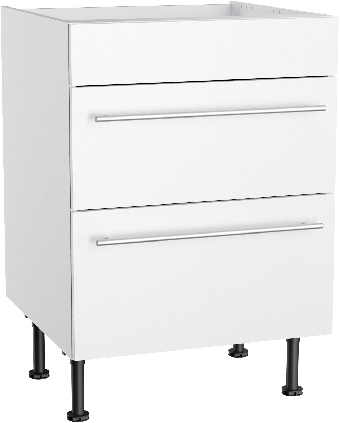 KOCHSTATION Kochfeldumbauschrank »KS-Bern2«, Breite 60 cm, Kochfeldumbauschrank, 2 Auszügen, 1 feste Blende