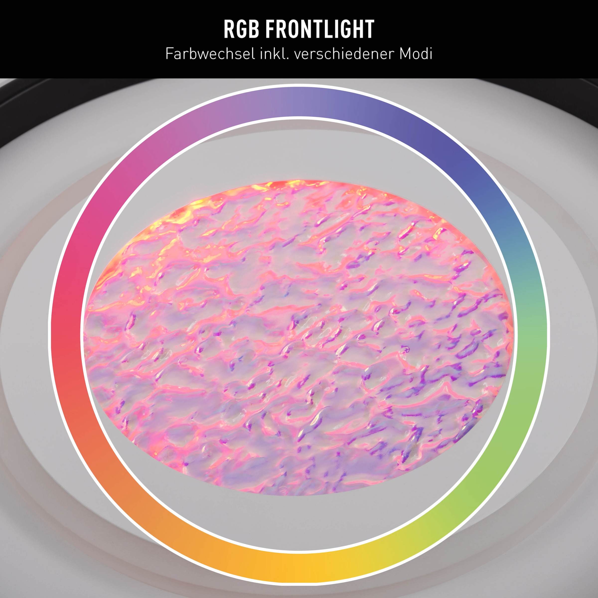 näve LED Deckenleuchte »Stelios« LED-Modul 1 Stk. RGB | warmweiß - kaltweiß dimmbar per IR-Fernbedienung, CCT, RGB, Memory, Nachtlicht, D: 45cm
