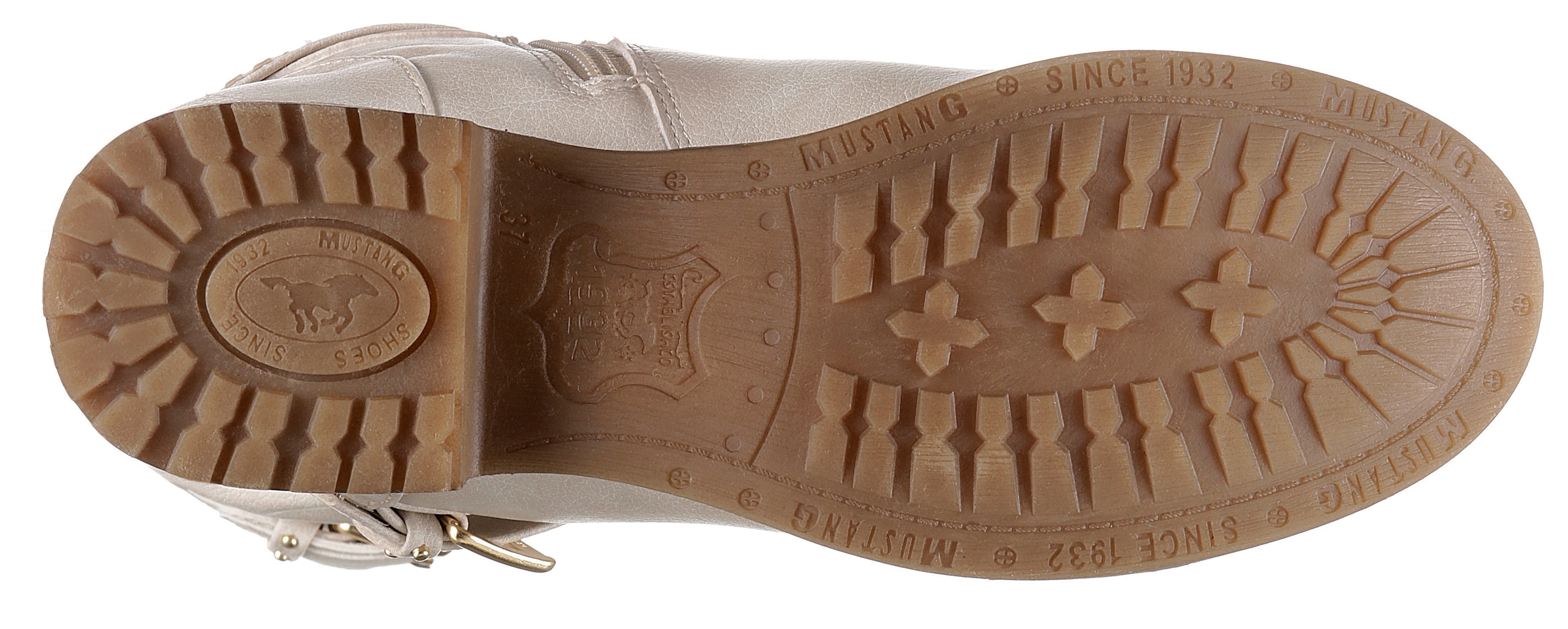 Mustang Shoes Winterstiefel, Stiefelette, Winterboots mit Zierschnallen am slouchy Schaft
