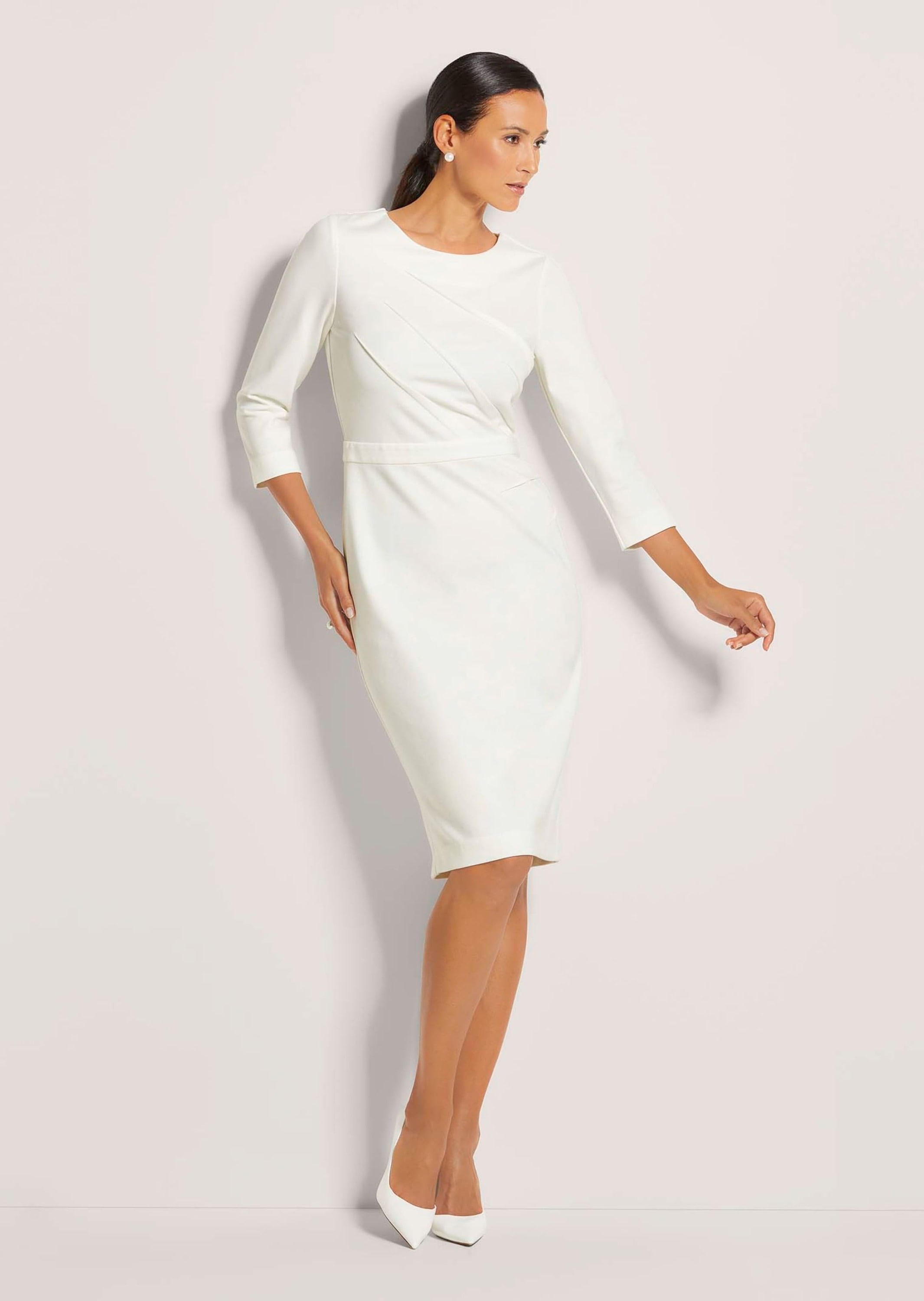 MADELEINE Jerseykleid »Etuikleid Schmales Jersey-Kleid mit Rundhals«