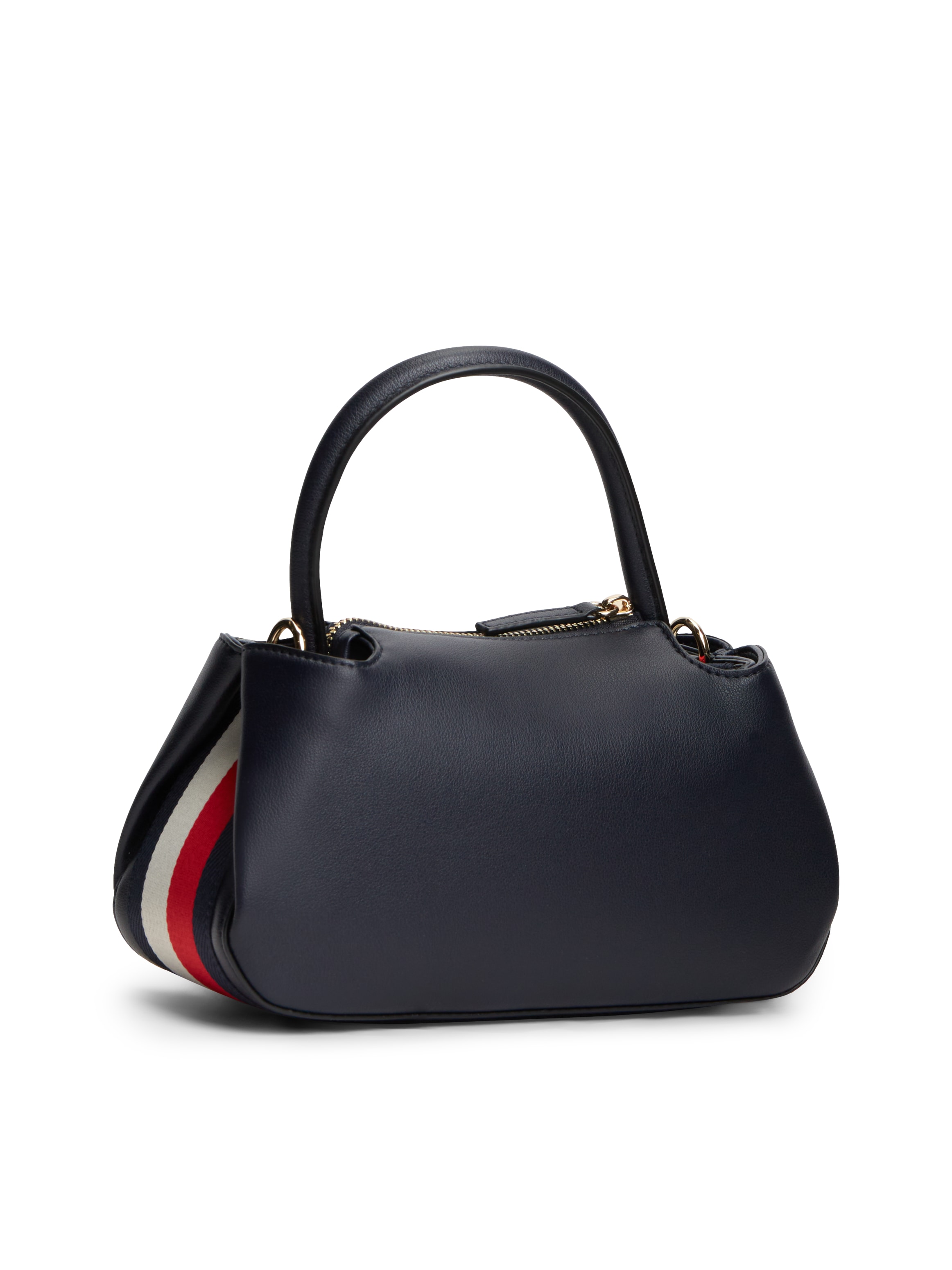 Tommy Hilfiger Henkeltasche »TH LOGOTAPE MINI SATCHEL« Damen Handtasche, Umhängetasche mit goldfarbenen Details