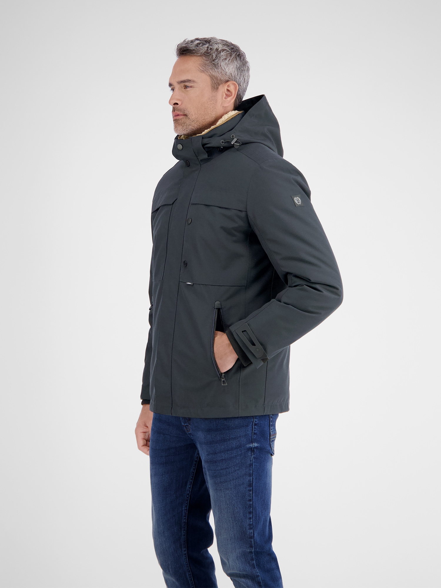 LERROS Winterjacke »Herren Winterjacke mit herausnehmbarer Innenjacke« mit Kapuze