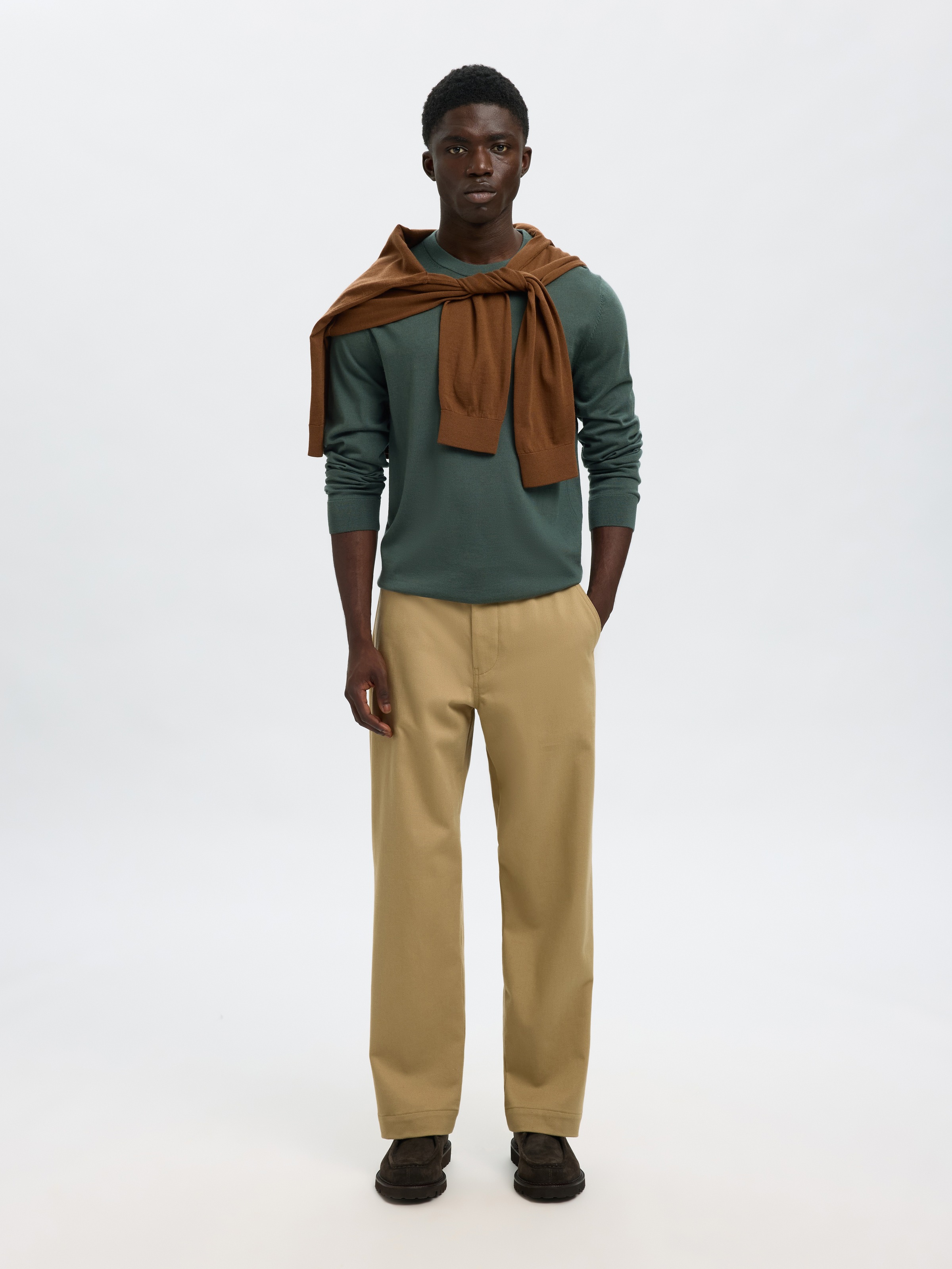 SELECTED HOMME Strickpullover »SLHTRAY LS KNIT MERINO CREW NECK NOOS«