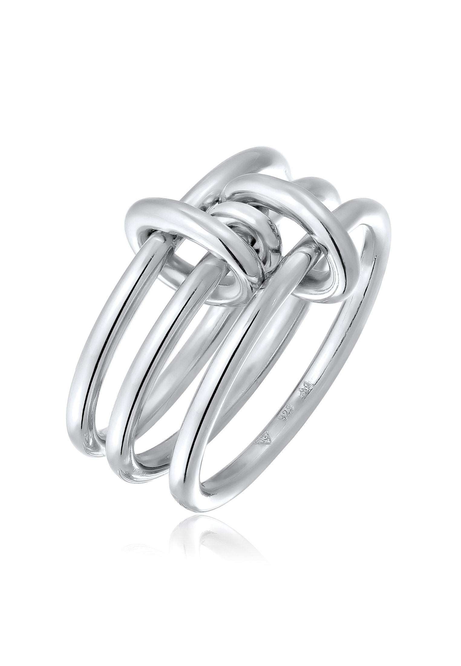 Elli Silberring »Ring Bandring Stapellook 925 Sterling Silber«
