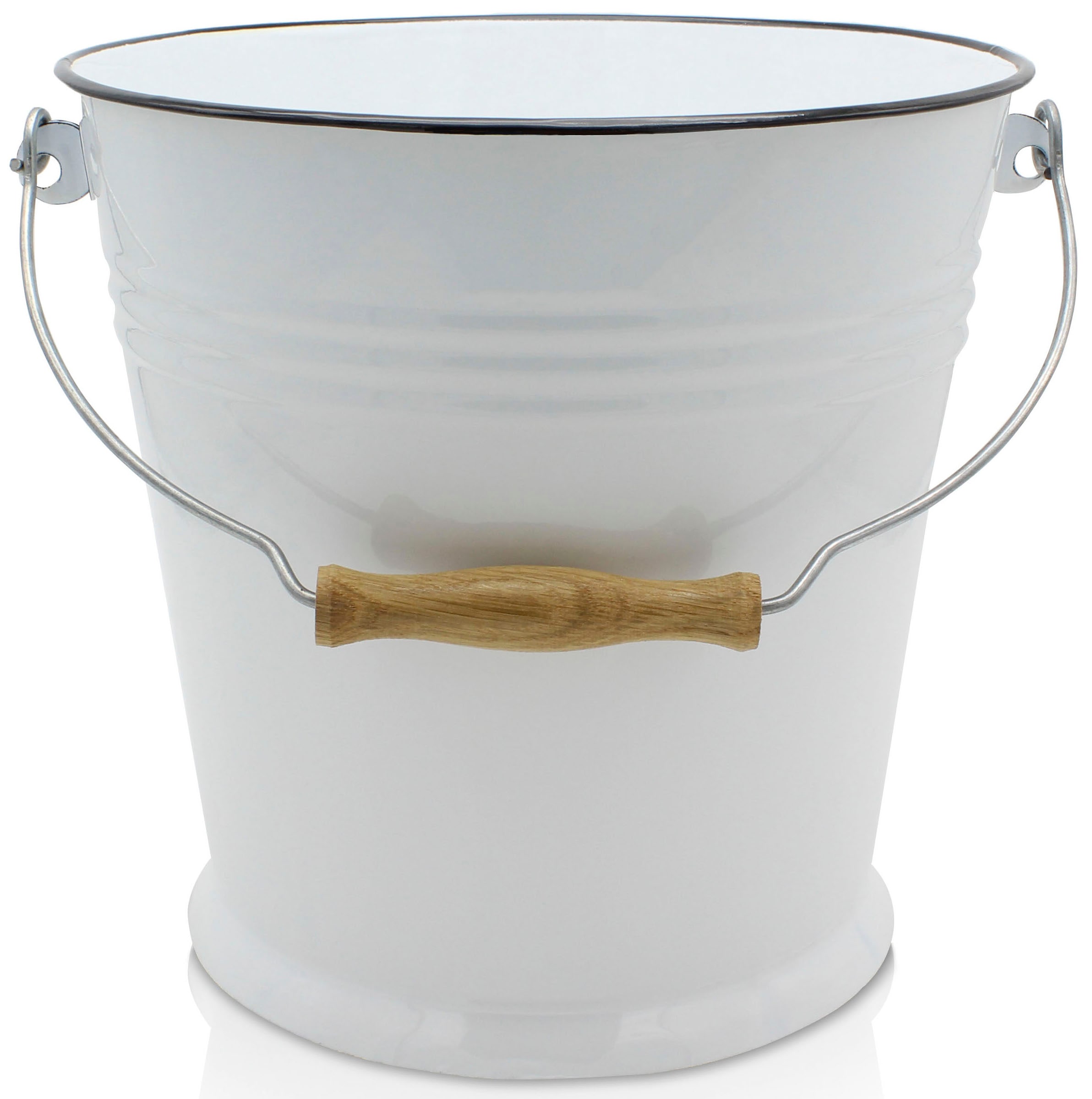 Krüger Putzeimer Emaille, 10 Liter in weiß