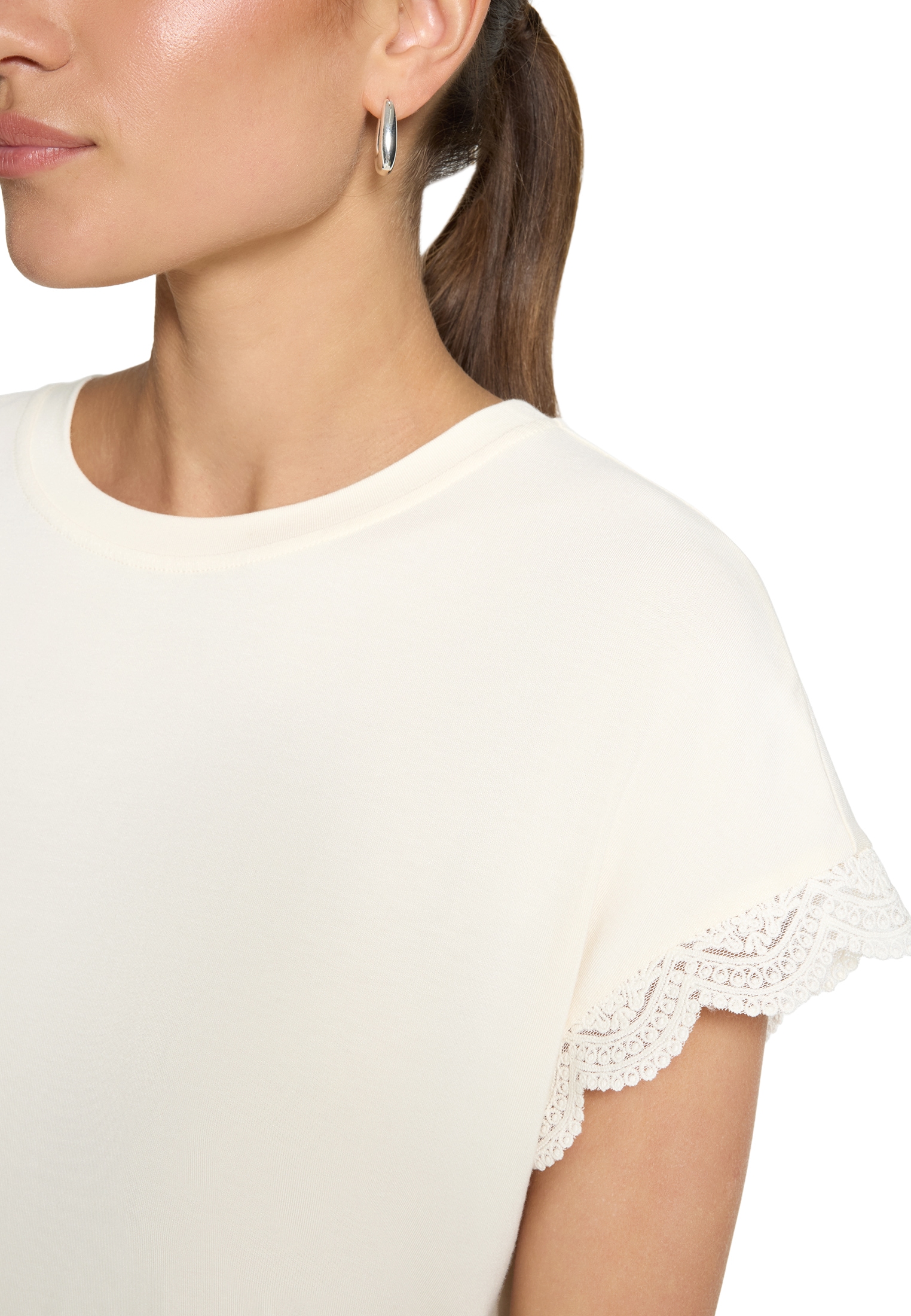 Zero T-Shirt »Shirt mit Spitze«