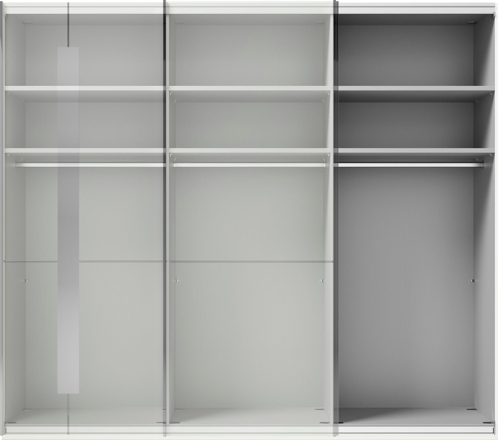 Musterring Schwebetürenschrank »Imola W«, inkl. Einlegeböden und Kleiderstangen, mit Glastüren inkl. Zierspiegel