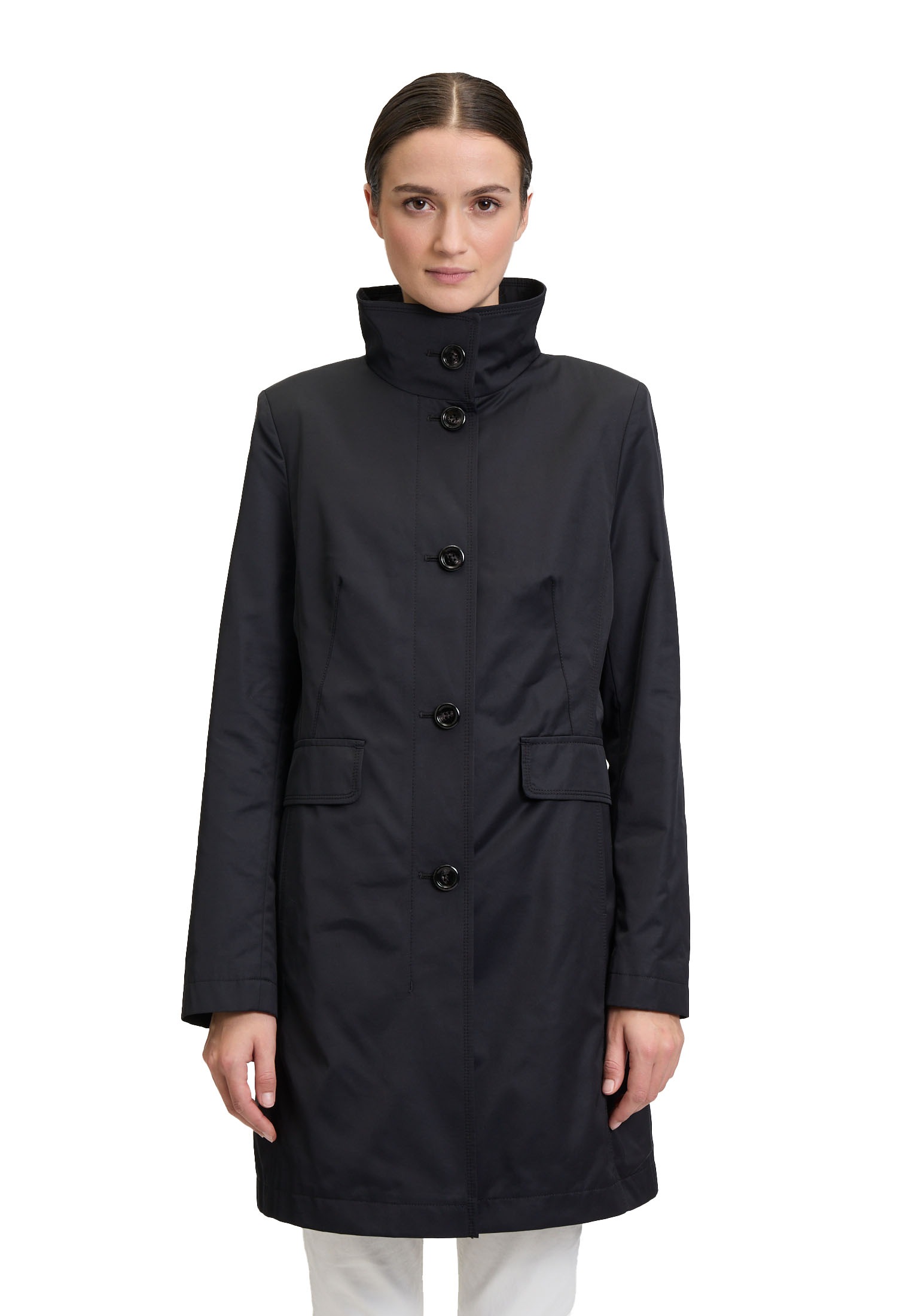 Gil Bret Damen Outdoorjacke ohne Kapuze mit Taschen in blau, Größe 46