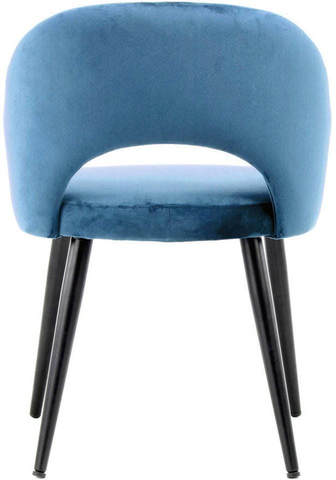 Kayoom Stuhl »Joris 110 2er-Set , einfarbiges Design,mit Retro-Charakter« (Set) 2 Stk.mit Armlehne, bequem, Halbmond-Öffnung in der Rückenlehne