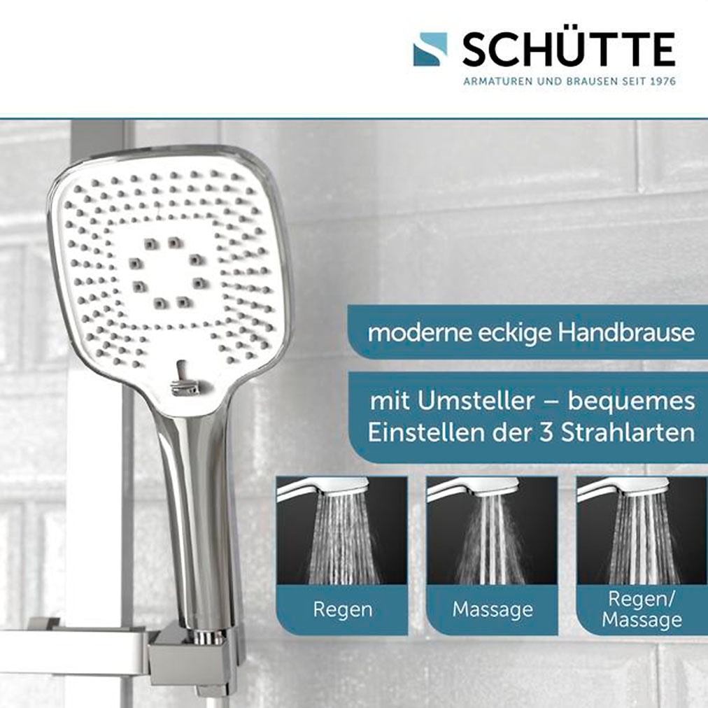Schütte Stangenbrause-Set »RAVENNA«, (1 tlg.), 3-fach verstellbar / Antikalk / wassersparend