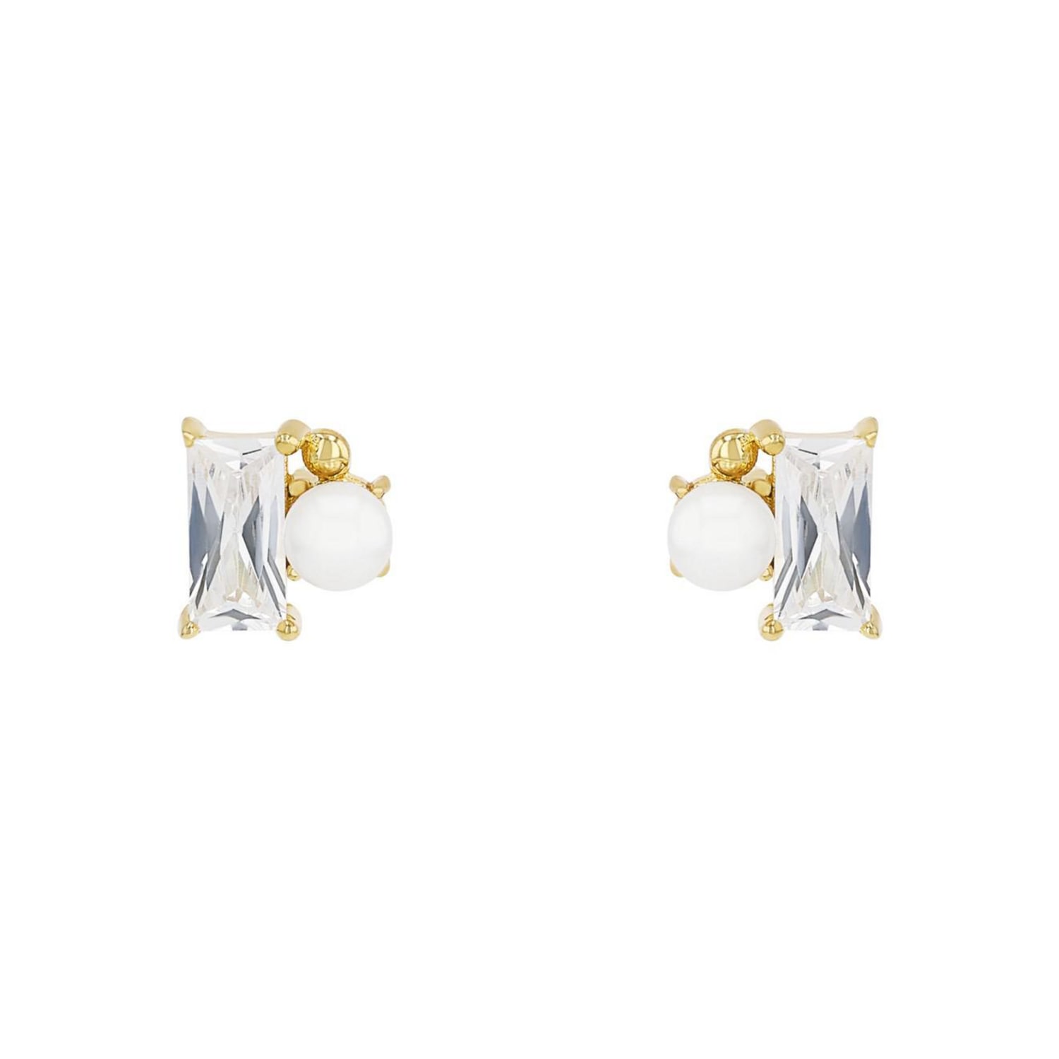 Amor Paar Ohrstecker »Schmuck Geschenk, Perle« mit Zirkonia (synth.)   - mit Glasperle