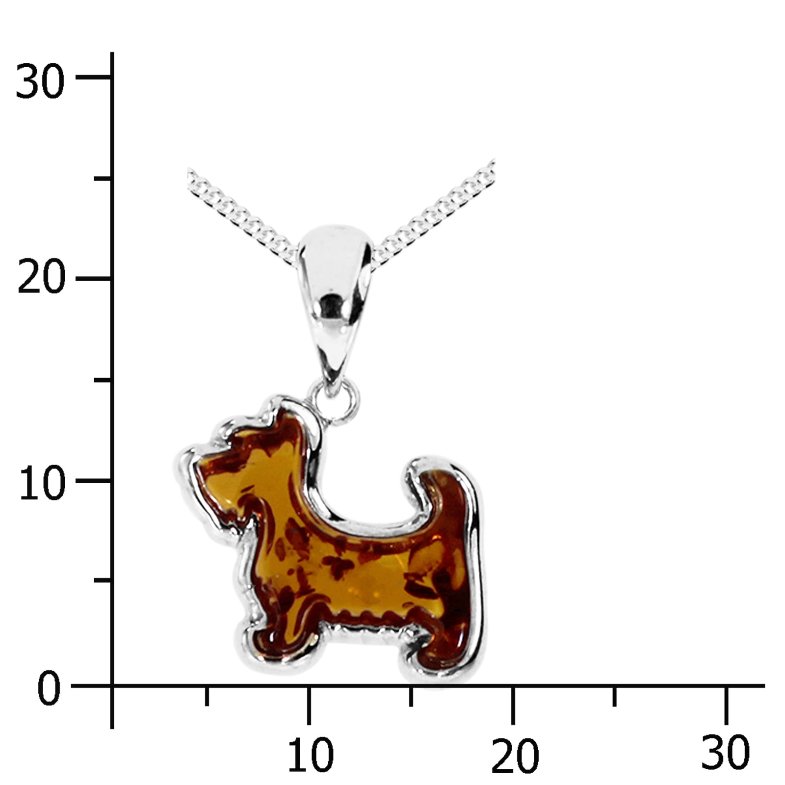OSTSEE-SCHMUCK Kette mit Anhänger »- Hund - Silber 925/000 - Bernstein«