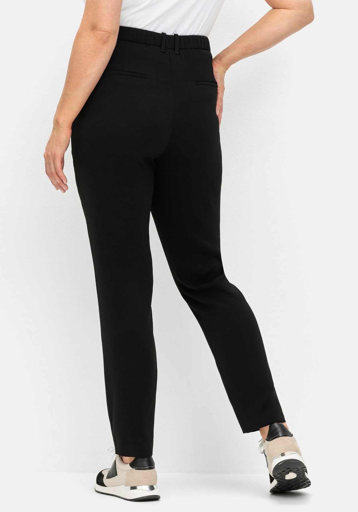 Sheego Stoffhose »Schmale gepflegte Hose mit Teilgummibund«