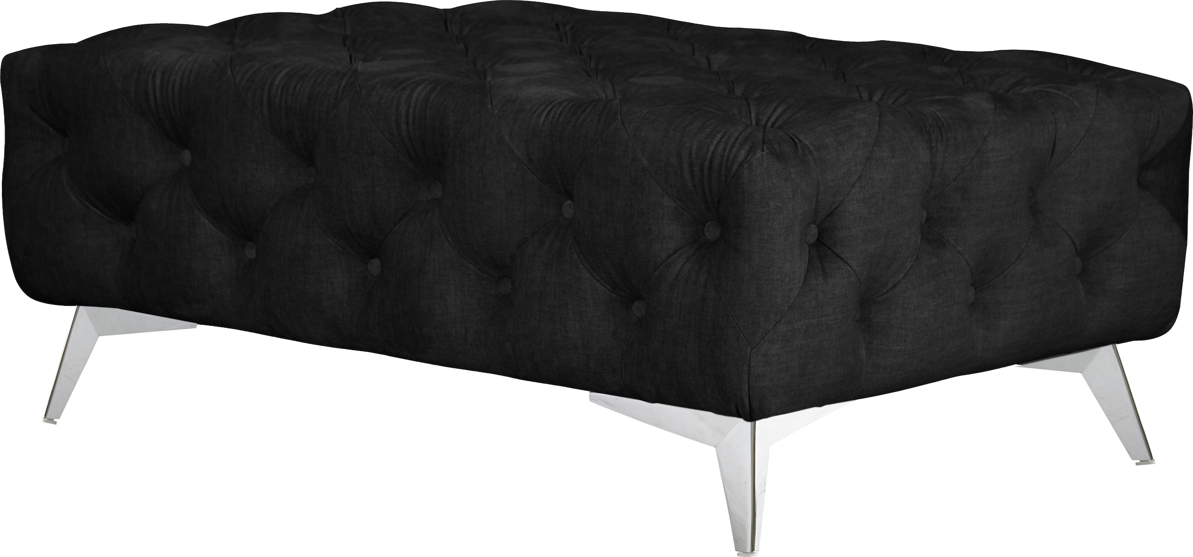 Leonique Polsterhocker »Glynis«, aufwändige Knopfheftung, moderne Chesterfield Optik, Fußfarbe wählbar