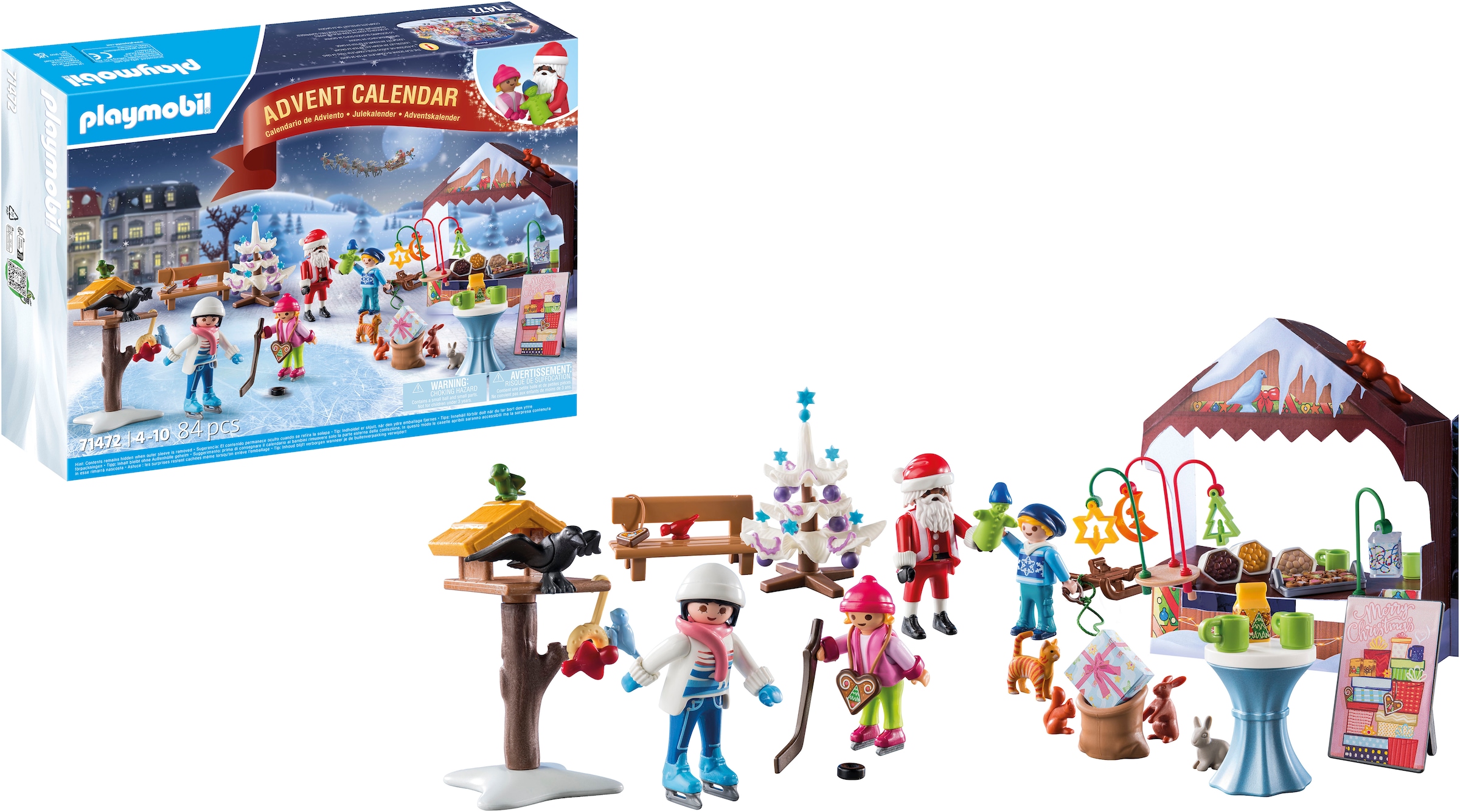 Playmobil® Spielzeug-Adventskalender »Spielbausteine, Ausflug auf den Weihnachtsmarkt (71472)«, ab 4 Jahren, Made in Europe