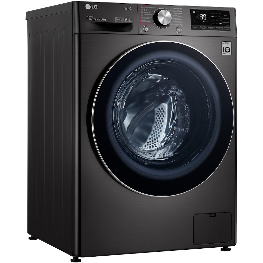 LG Waschmaschine »F4WV708P2BA«, F4WV708P2BA, 8 kg, 1400 U/min, TurboWash® - Waschen in nur 39 Minuten