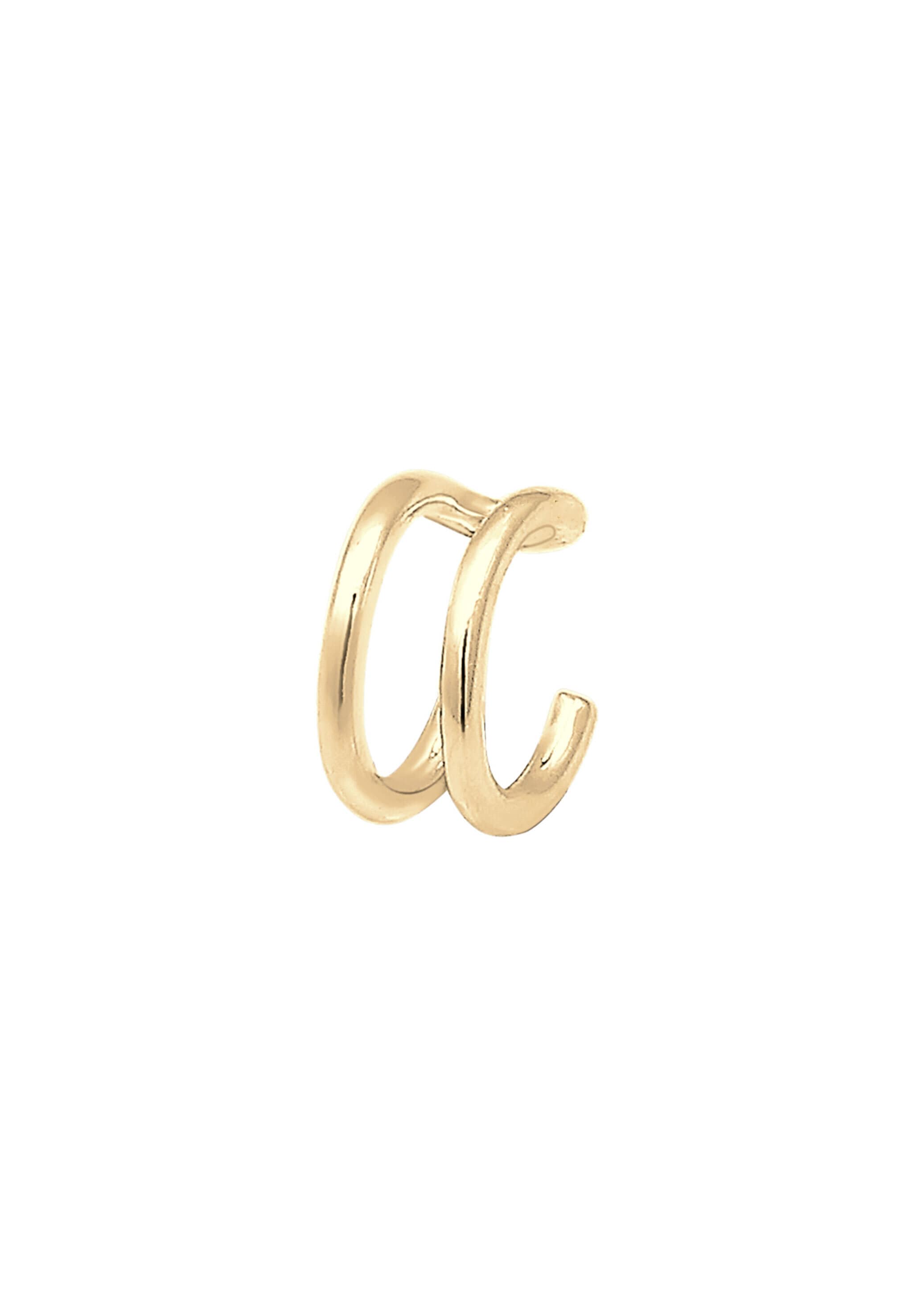 Elli Premium Ohrklemme »Ohrringe Earcuff Single Geo Basic Trend 375 Gelbgold«