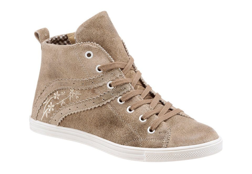 Spieth & Wensky Schnürschuh, mit dekorativer Stickerei
