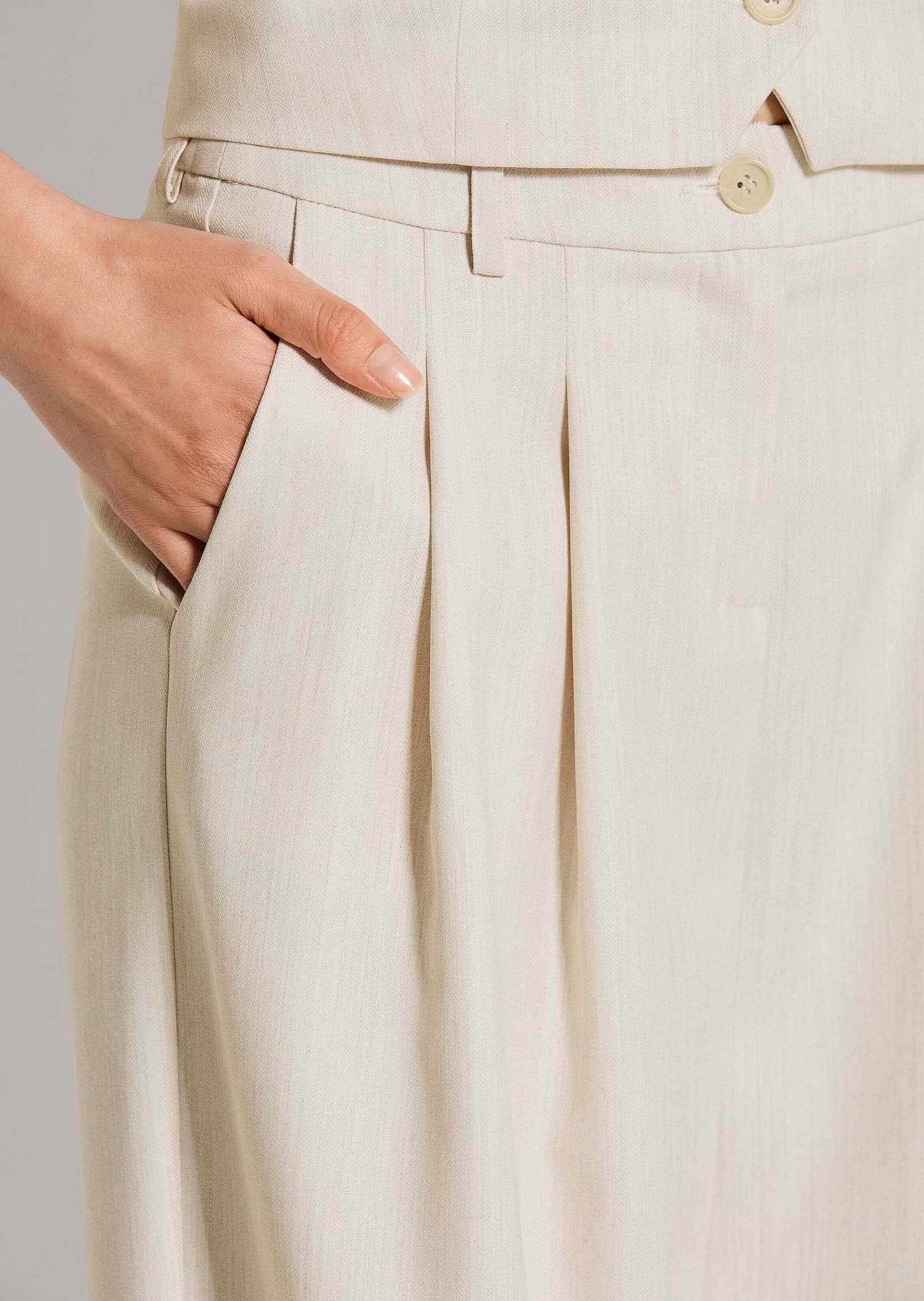 MADELEINE Stoffhose »Palazzohose Bundfaltenhose mit weitem Bein«