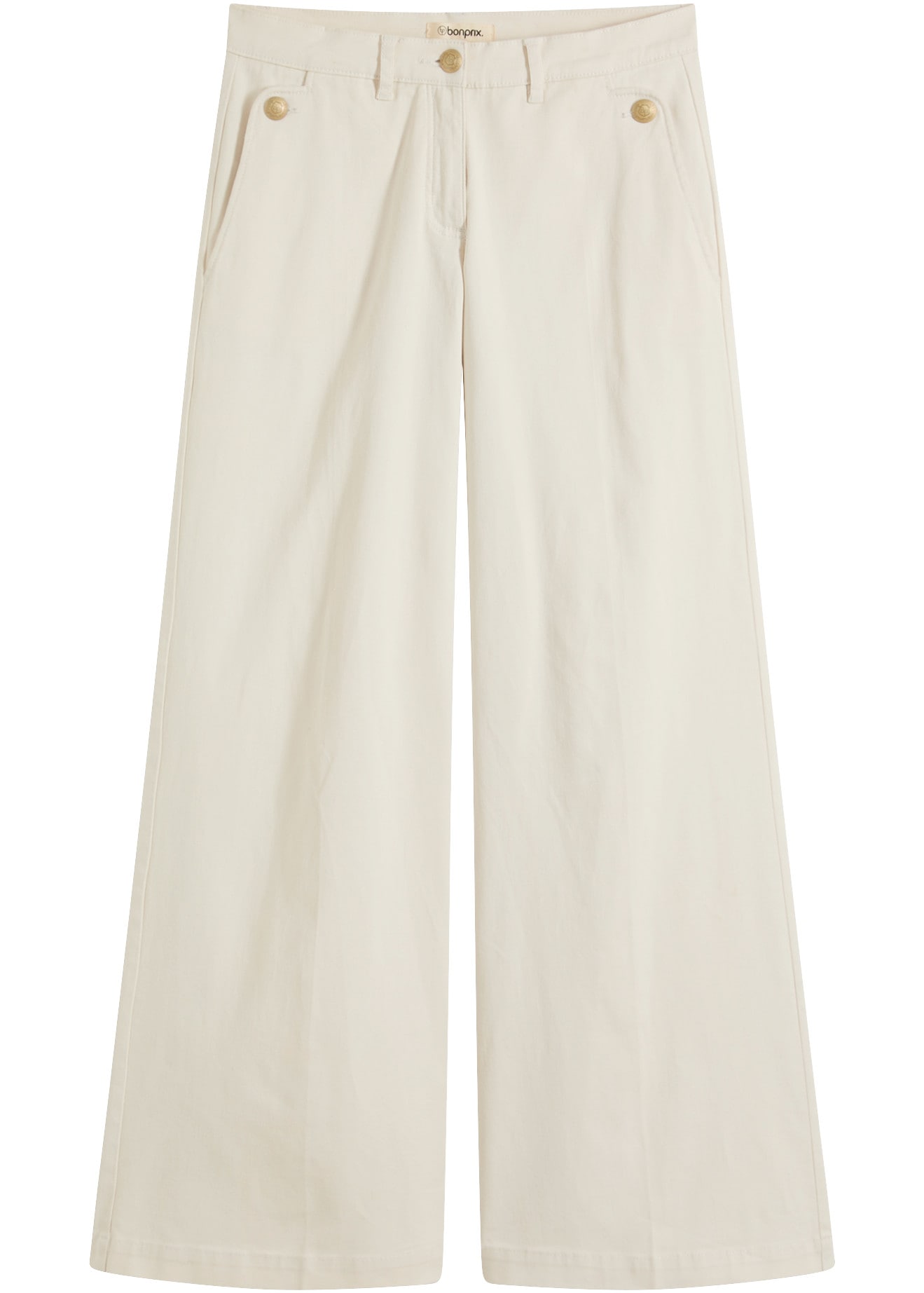 bonprix Webhose  Wide Leg Schnitt, Loose Fit Passform, mit Schmückknöpfen