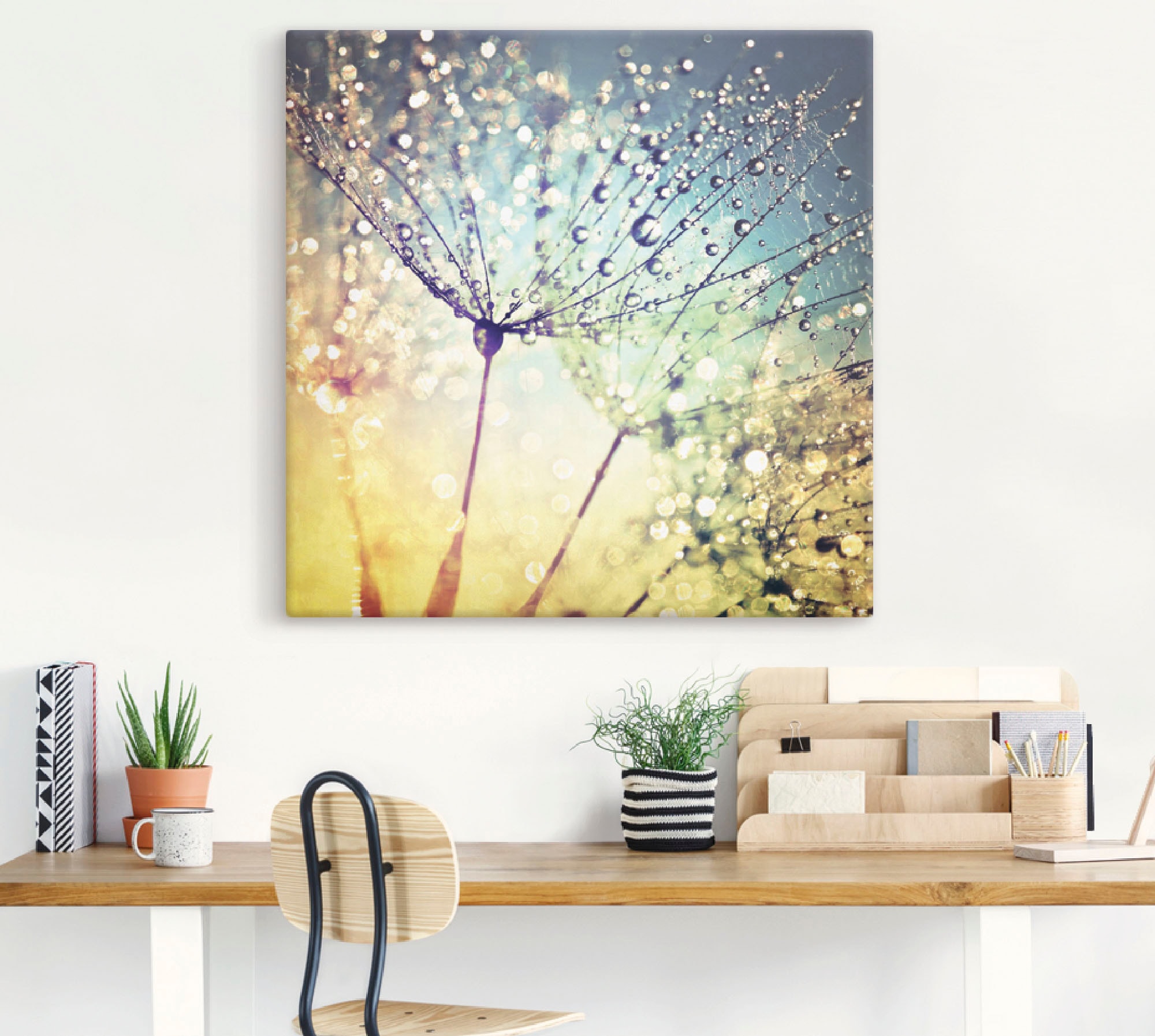 Artland Wandbild »Pusteblume Zaubertropfen« Blumen 1 Stk. tlg. als Alubild, Leinwandbild, Poster in verschied. Größen