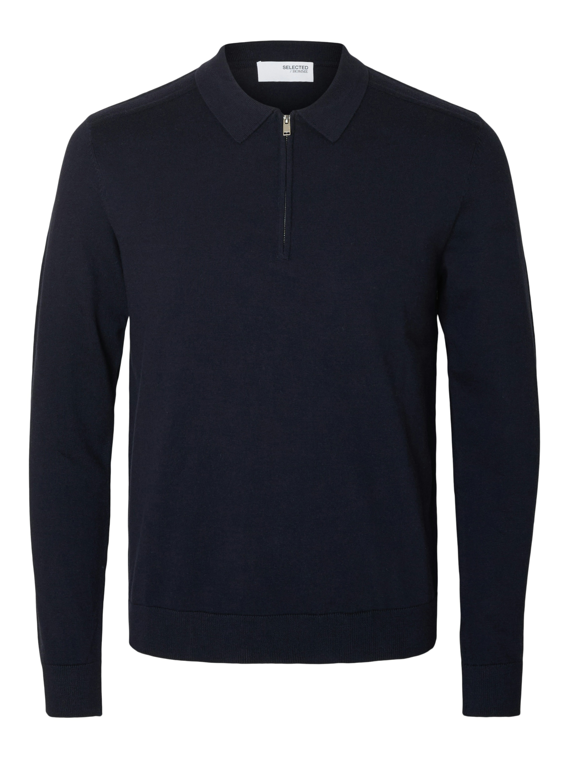 SELECTED HOMME Polokragenpullover »SLHBERG LS HALF ZIP POLO NOOS«