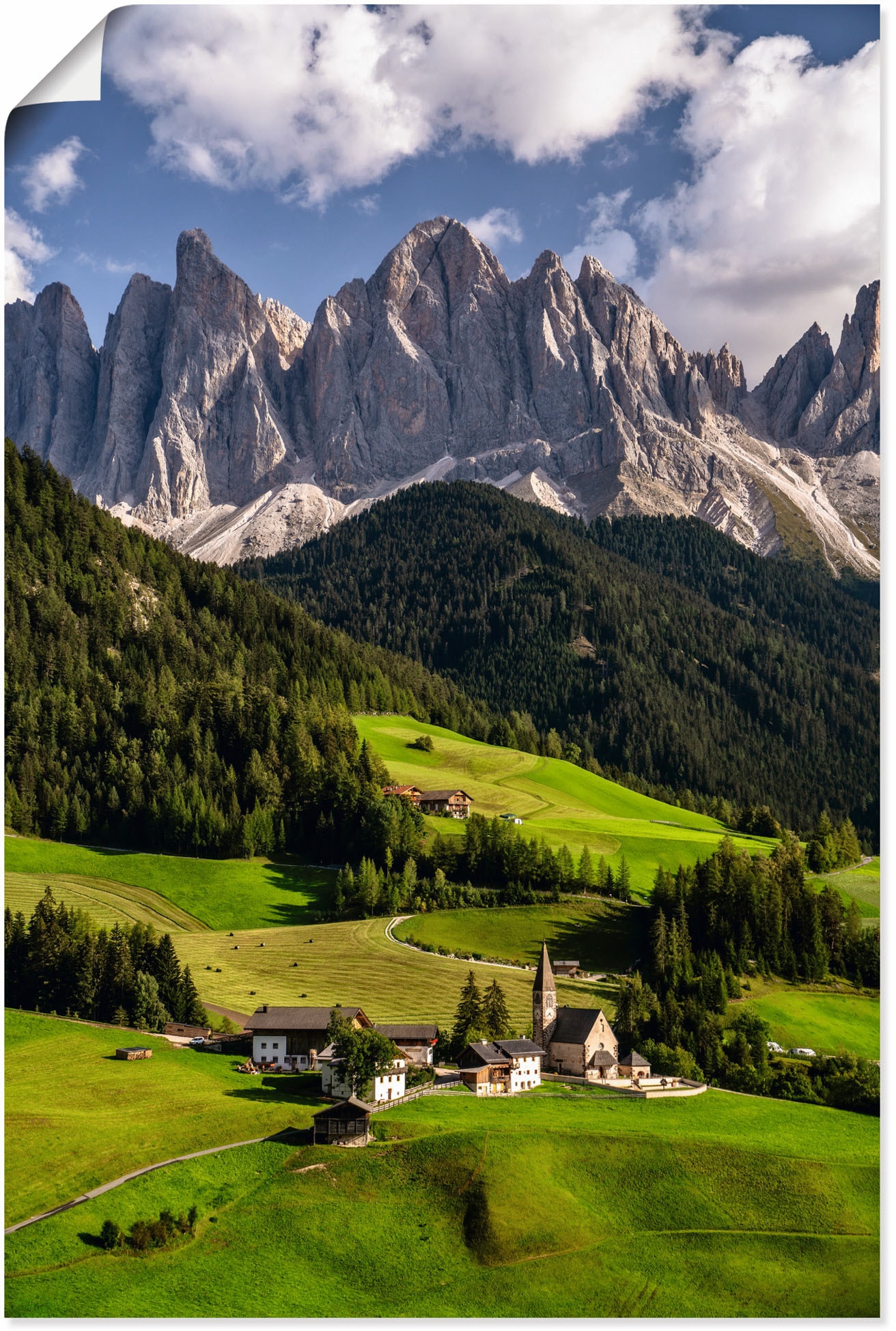 Artland Wandbild »Sommer in Südtirol in den Dolomiten«, Berge &  Alpenbilder, (1 St.), als Alubild, Leinwandbild, Wandaufkleber oder Poster  in versch. Größen im OTTO Online Shop