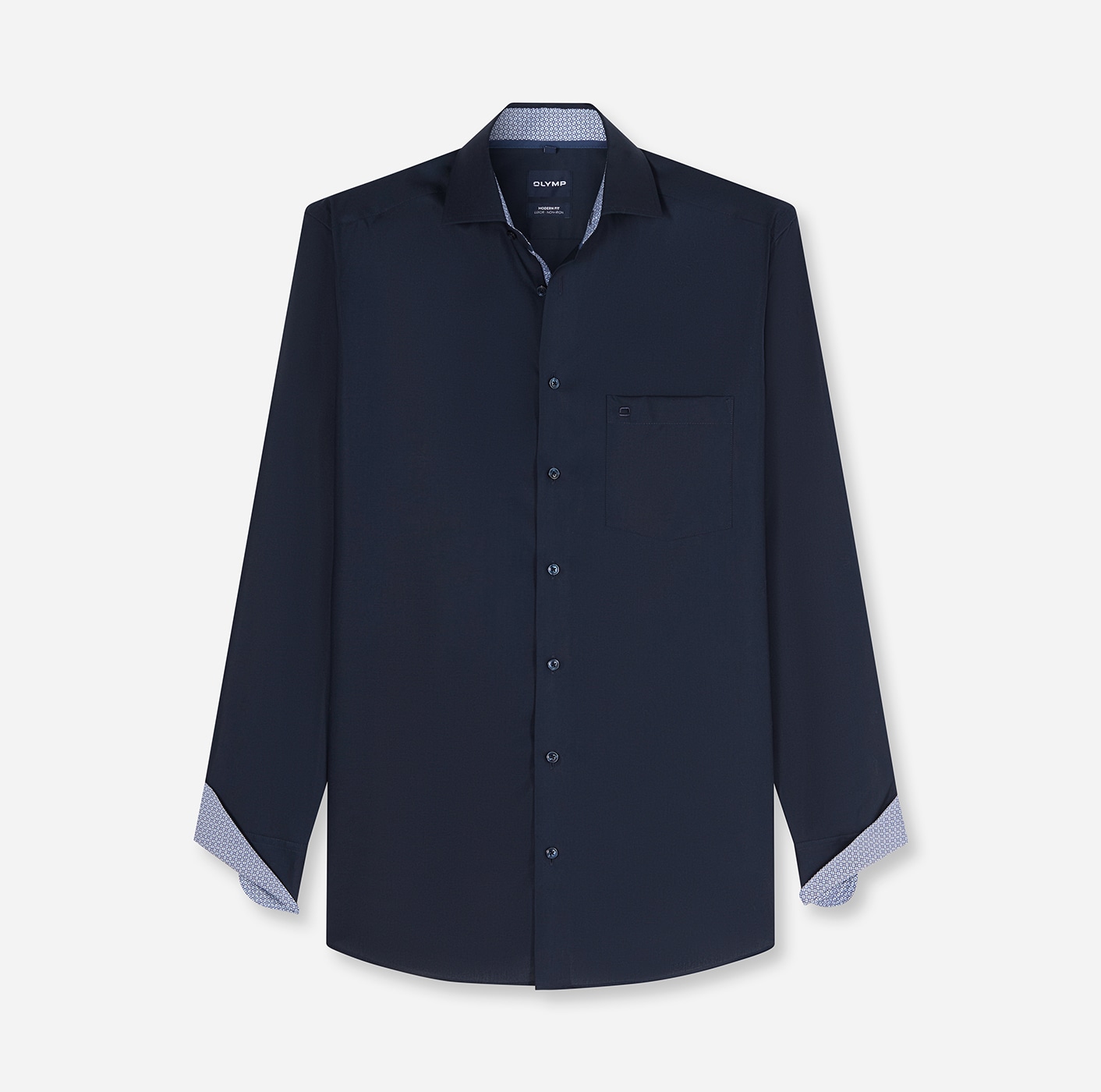 OLYMP Langarmhemd »Luxor modern fit« modern fit, Global-Kentkragen, Businesshemd