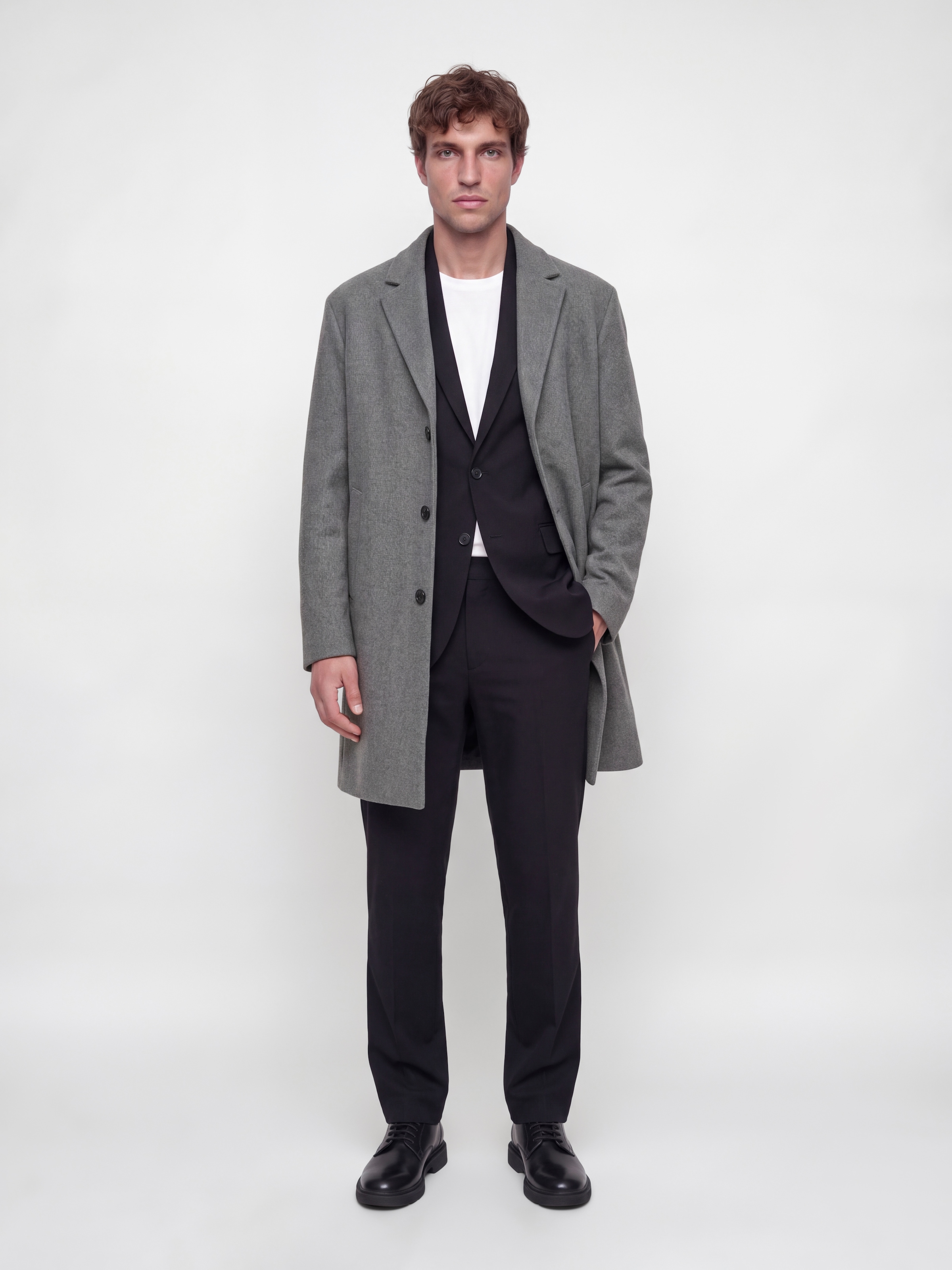 Jack & Jones Kurzmantel »JJEJAMES COAT SN« Kunstfaser, mit Reverskragen