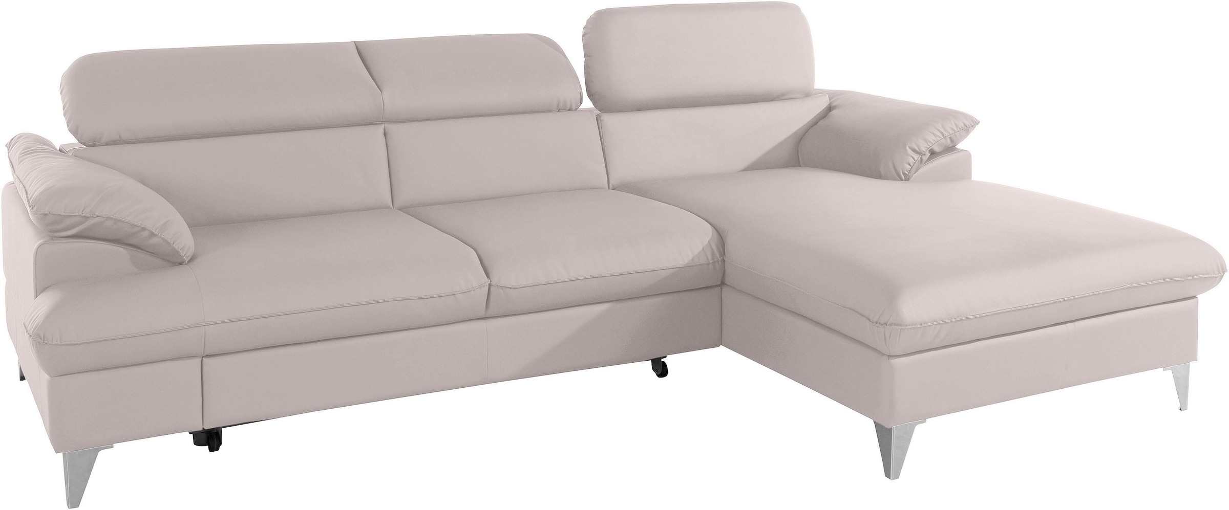 COTTA Ecksofa »Caluso L-Form«, inklusive Kopfteilverstellung, wahlweise mit Bettfunktion