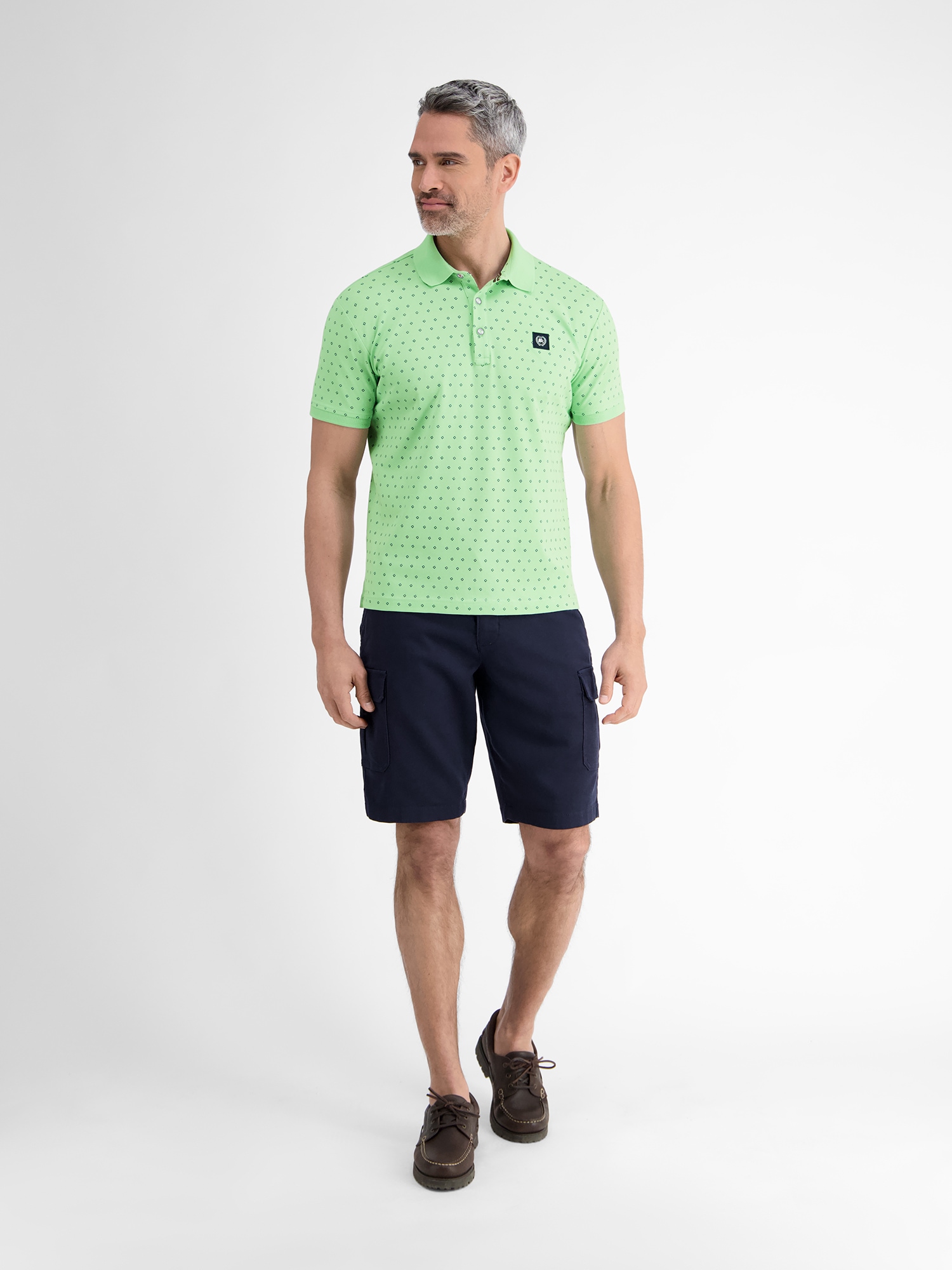 LERROS Poloshirt »LERROS Herren Poloshirt mit Minimalprint«