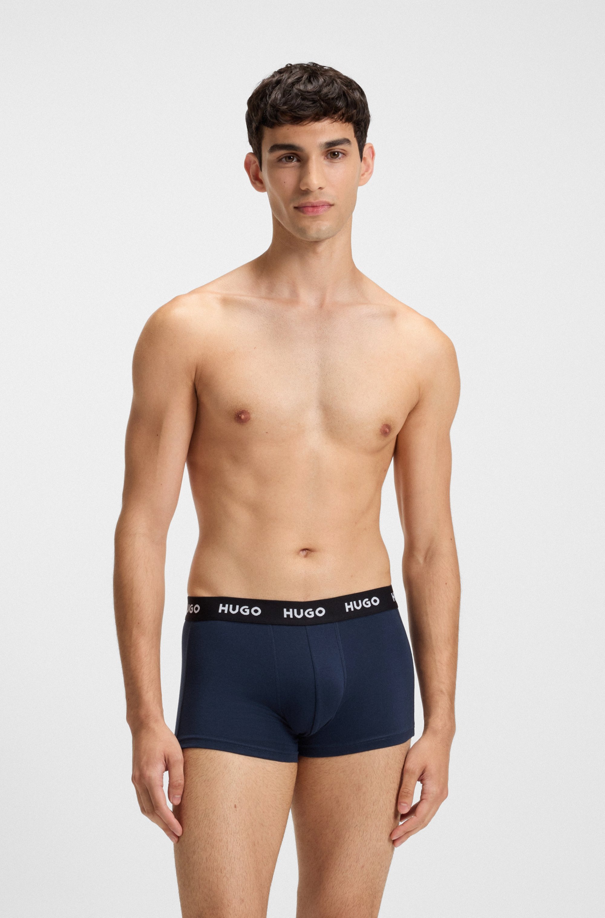 HUGO Underwear Trunk »TRUNK TRIPLET DESIGN« Packung, 3 Stk. tlg., mit Logobund