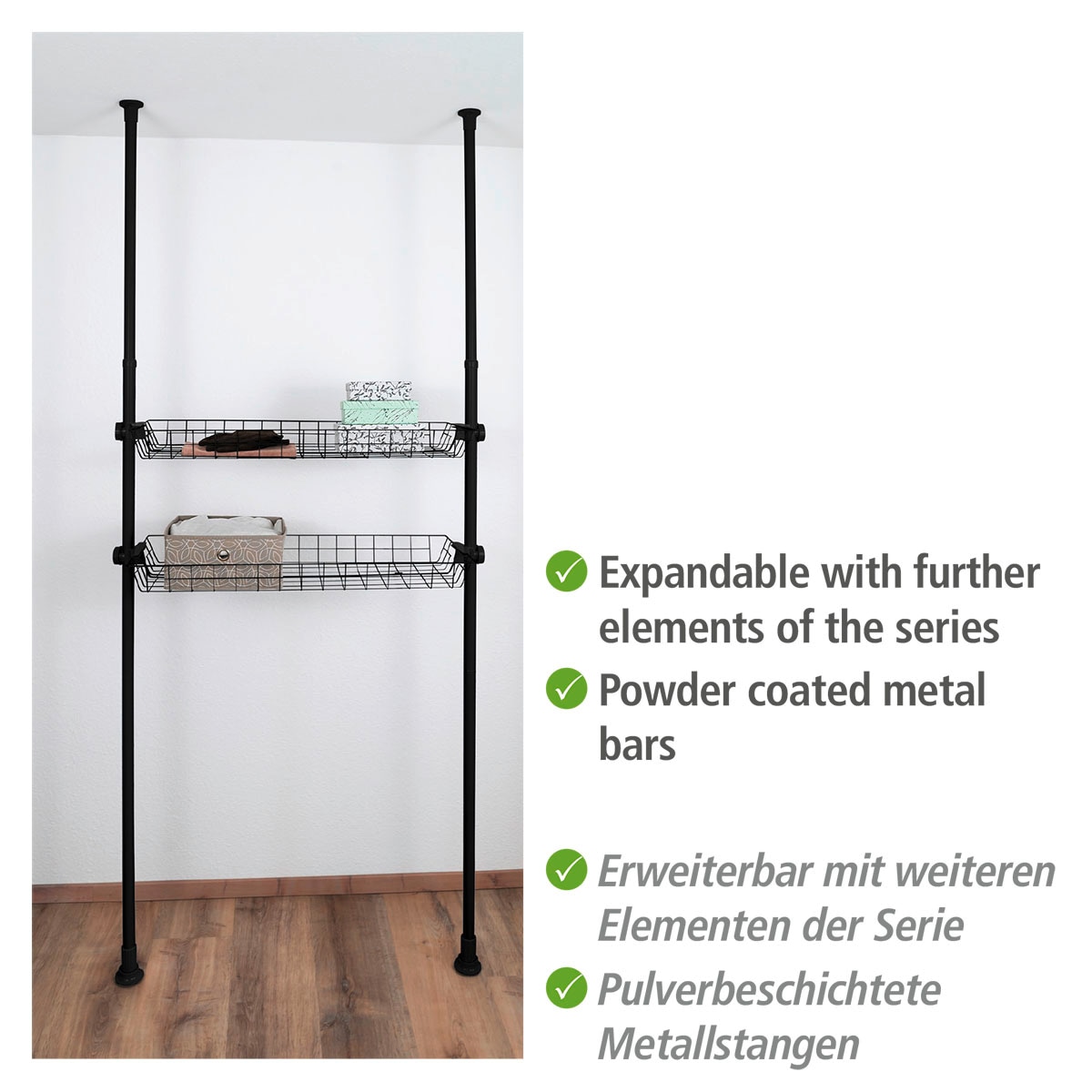 WENKO Klemmstange »Herkules«, ausziehbar, verstellbar bis 300 cm