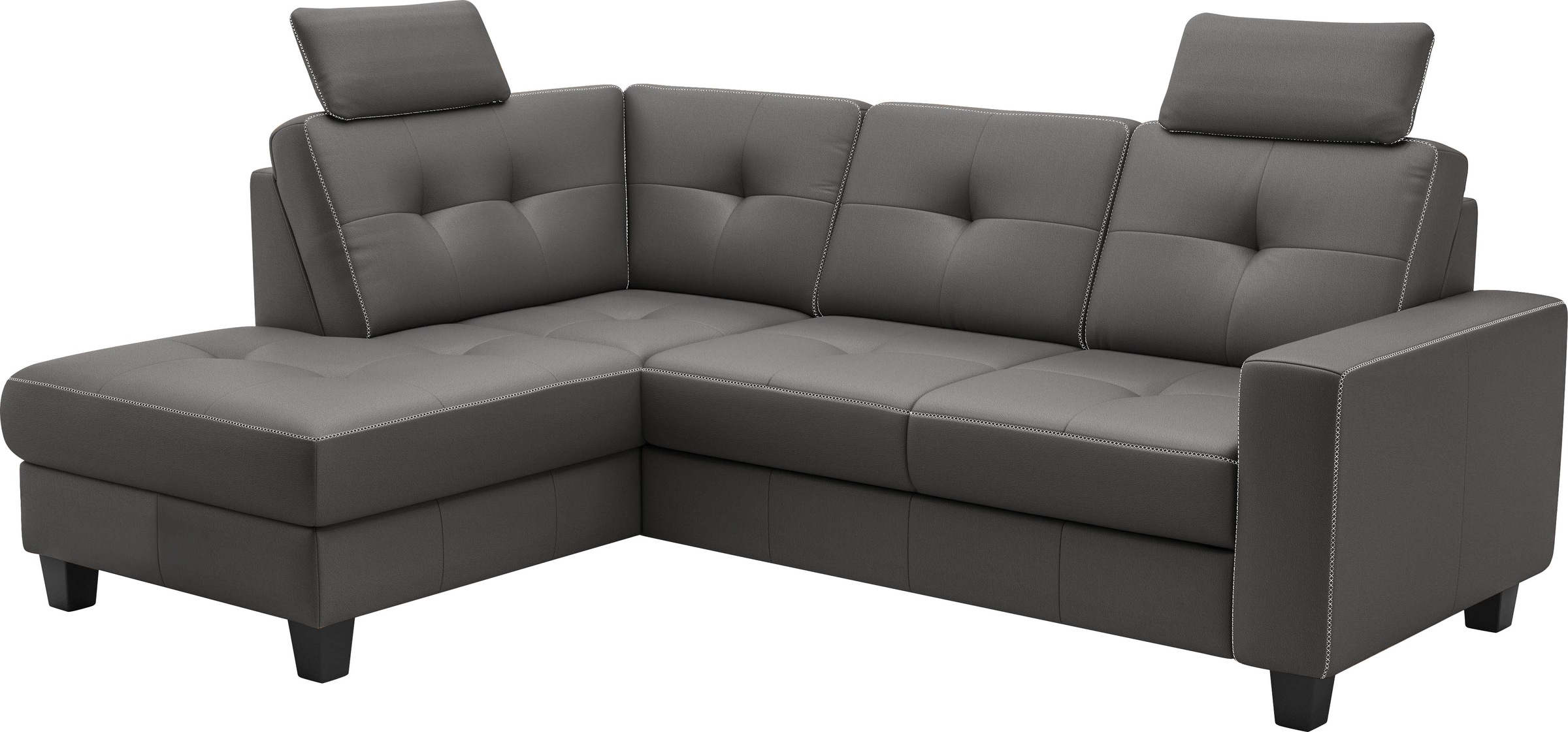 Places of Style Ecksofa »Varese«, wahlweise mit Bettfunktion und Bettkasten