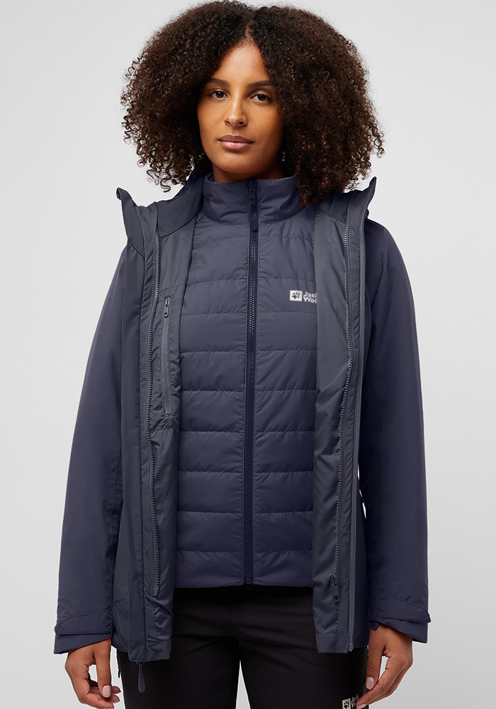 Jack Wolfskin 3-in-1-Funktionsjacke »HUNBERG 3IN1 JKT W«, mit Kapuze