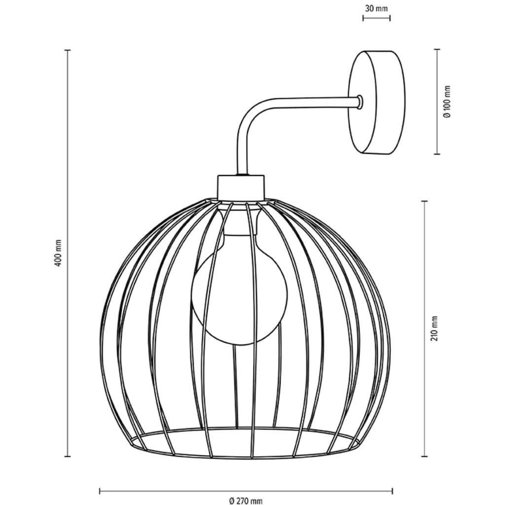 BRITOP LIGHTING Wandleuchte »Coop«, 1 flammig-flammig