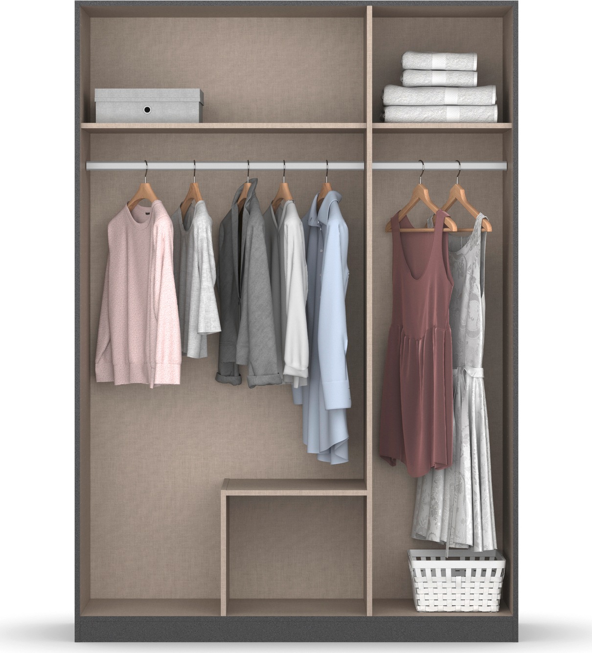 rauch Drehtürenschrank »StyleUp«, Typ Monochrome mit eleganten, langen Griffstangen in Schrankfarbe