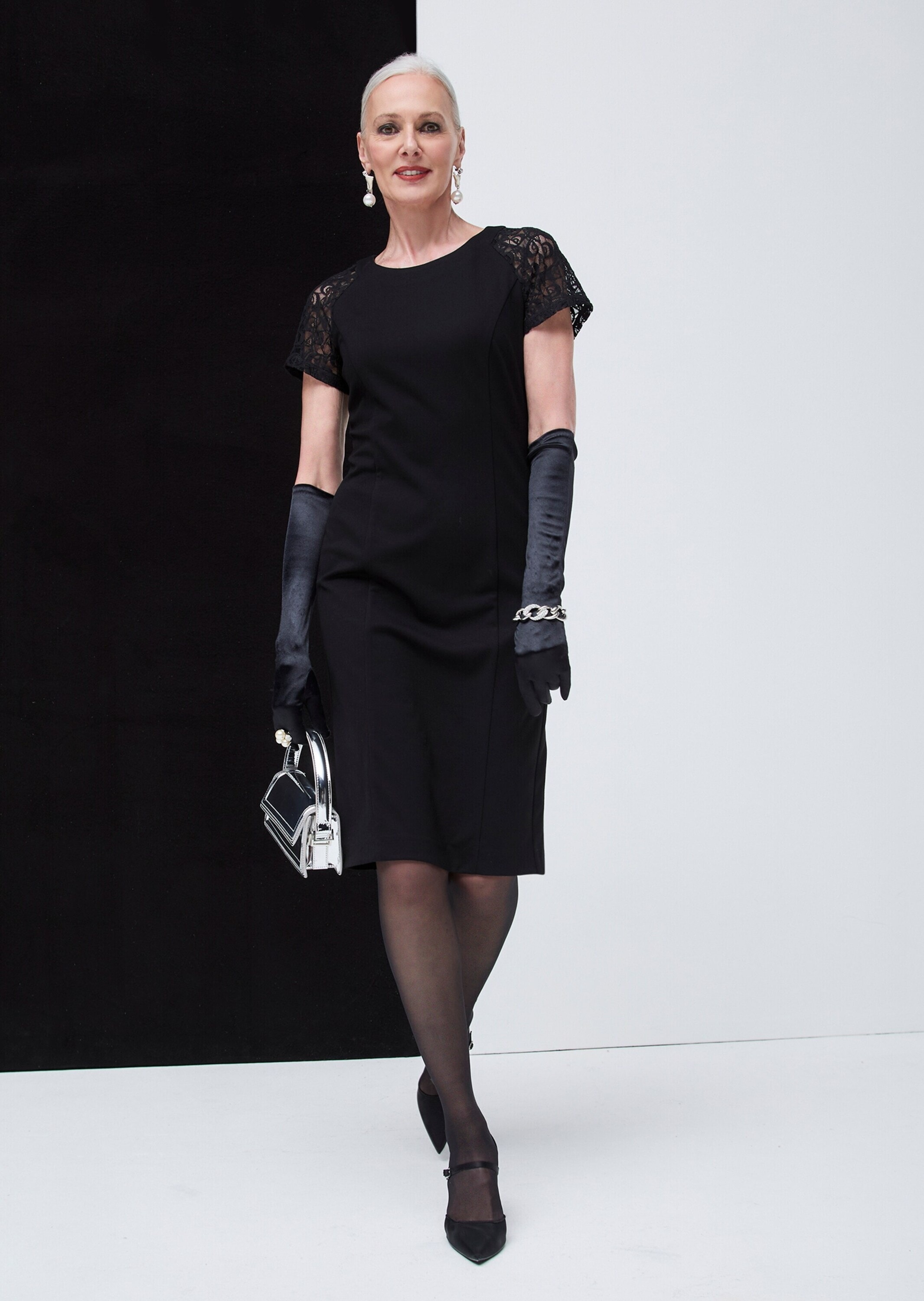 MADELEINE Jerseykleid »Kleid Jersey-Kleid mit Spitze«