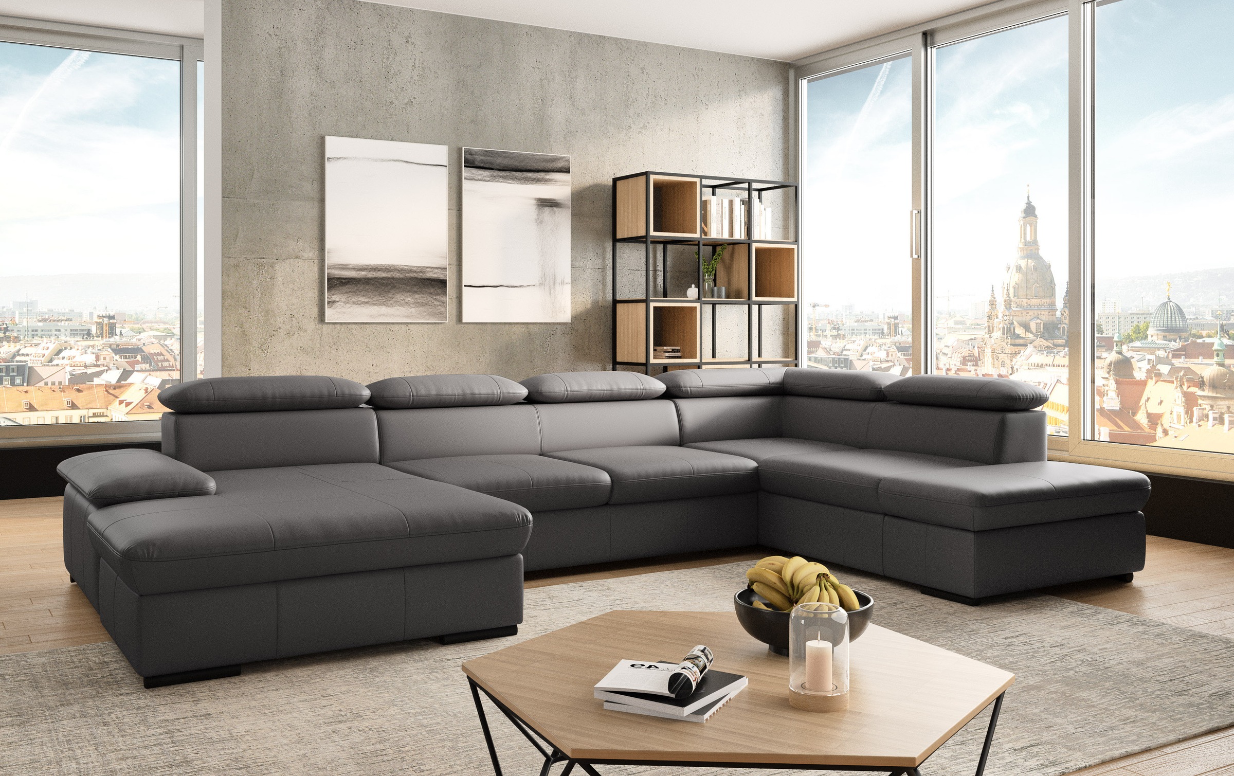 sit&more Wohnlandschaft »Alcudia U-Form«, wahlweise mit Bettfunktion
